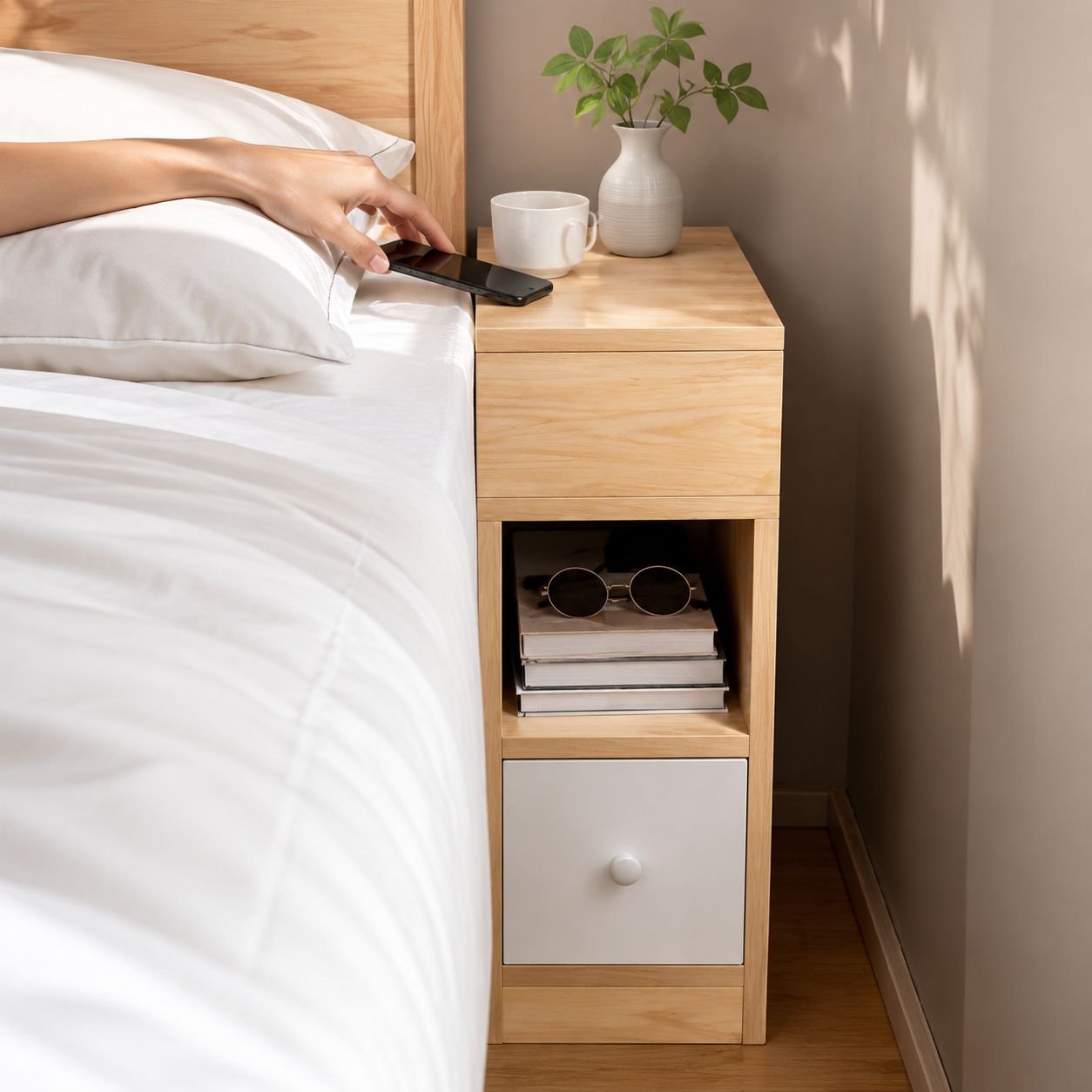 Home Simple Bedside Storage Cabinet Bedroom Drawer Unit
