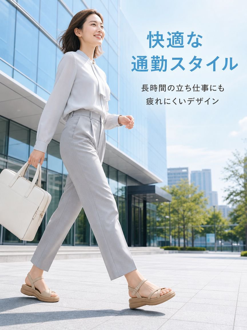 夏の外出にぴったりな厚底サンダル