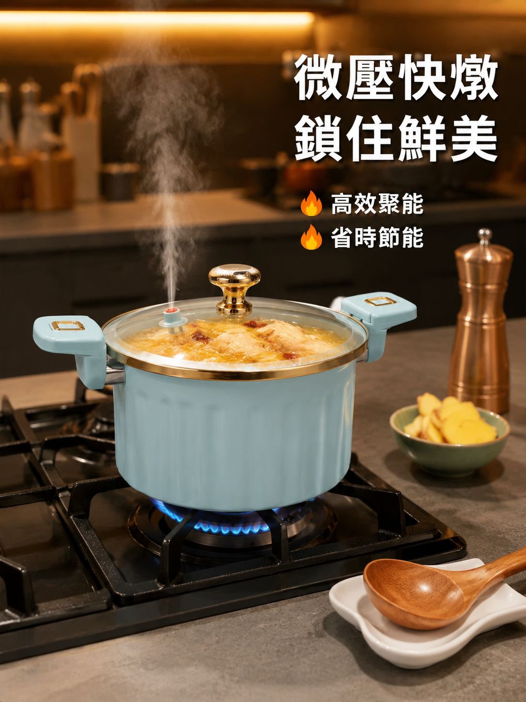 琺瑯微壓湯鍋