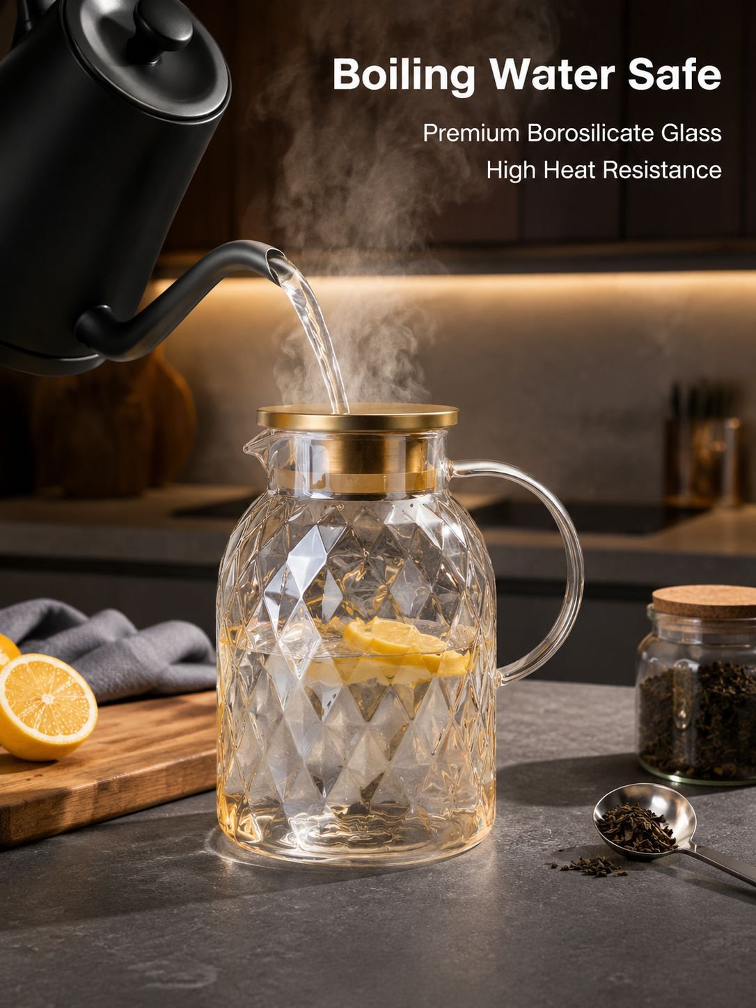 Large Capacity Glass Water Bottle