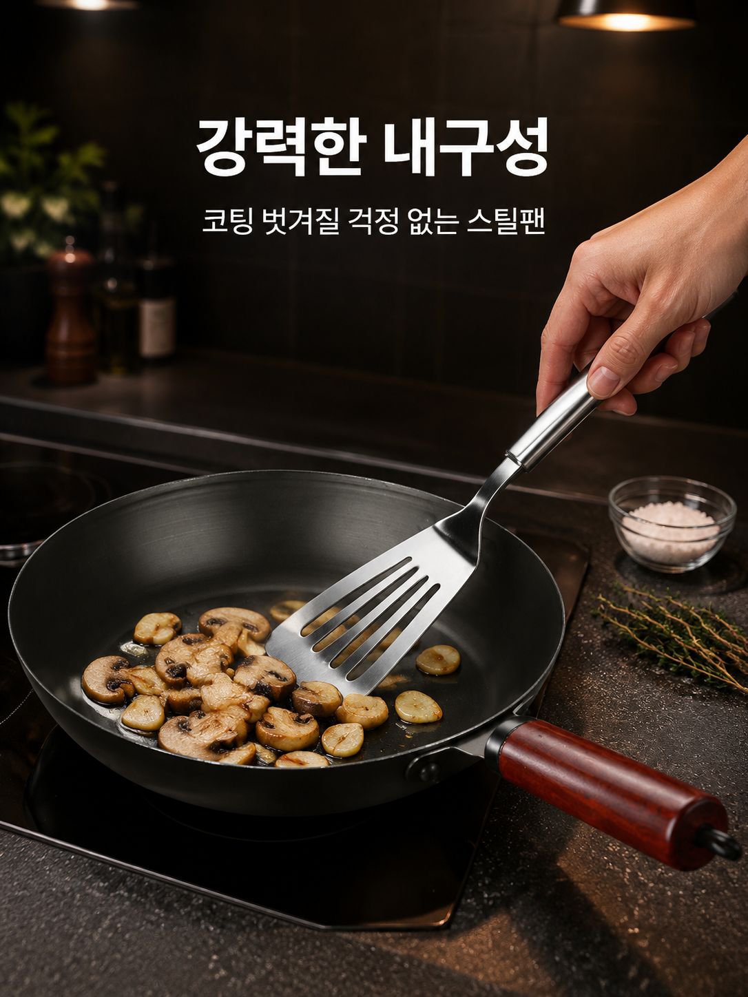 무코팅 흑강 가정용 프라이팬 계란후라이 스테이크용