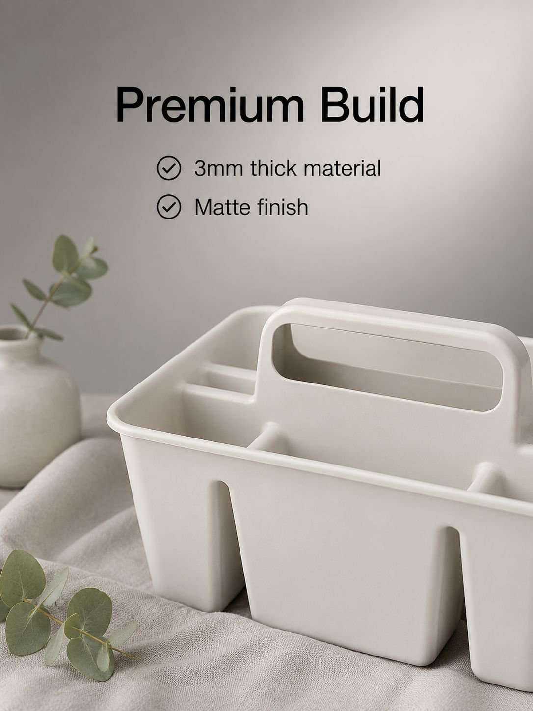 Portable divided utility caddy for organizing everyday essentials