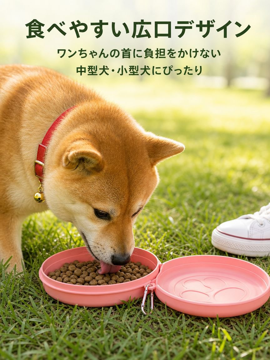 ペット用アウトドア携帯式ドッグフードボウル＆おやつボックス