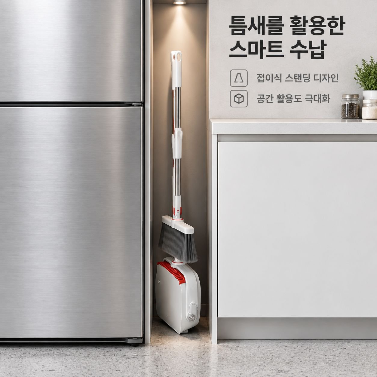 회전 빗자루와 스탠딩 쓰레받기