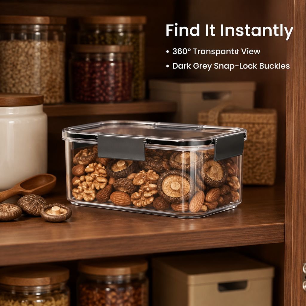 Clear Plastic Storage Box Organizer