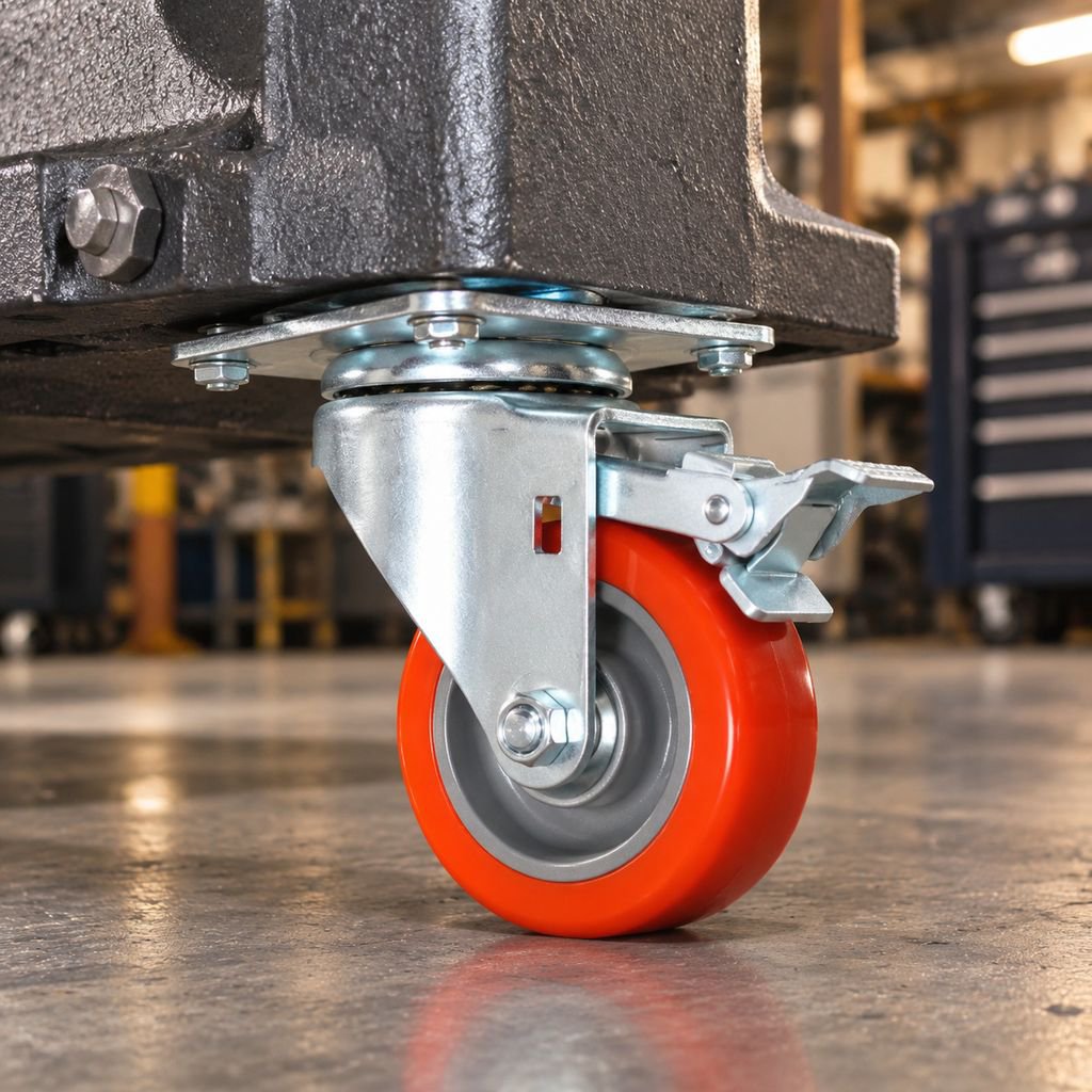 Universal swivel locking caster wheels for furniture and carts