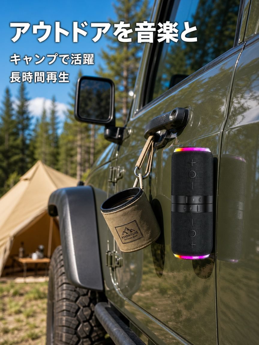マグネット式ポータブルBluetoothスピーカー、アウトドア用ポータブルBluetoothスピーカー