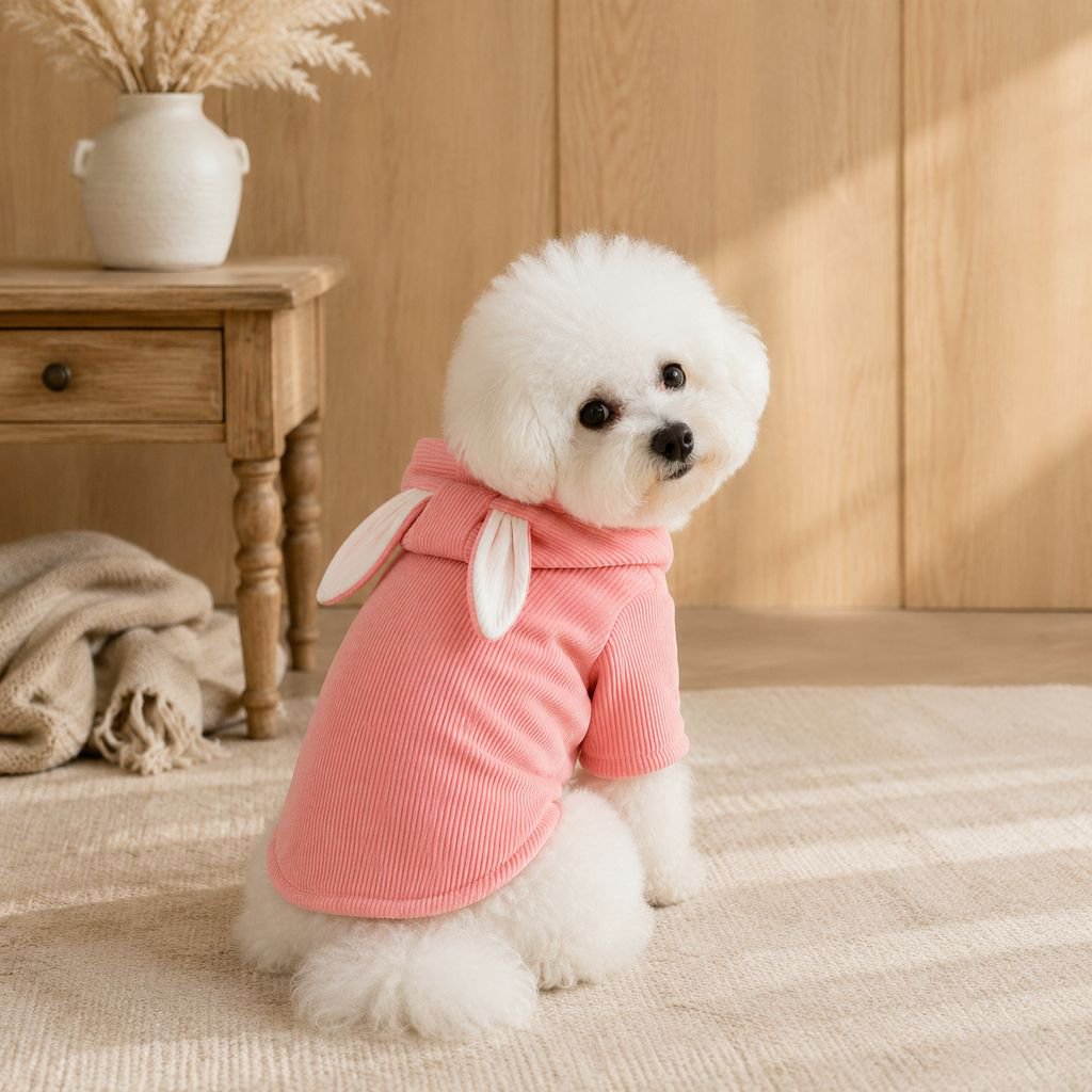 Hasenohren-Sweatshirts für Hunde, Bichons, Teddy-Hunde, Katzen-Haustierkleidung, Herbst-, Winter-, F