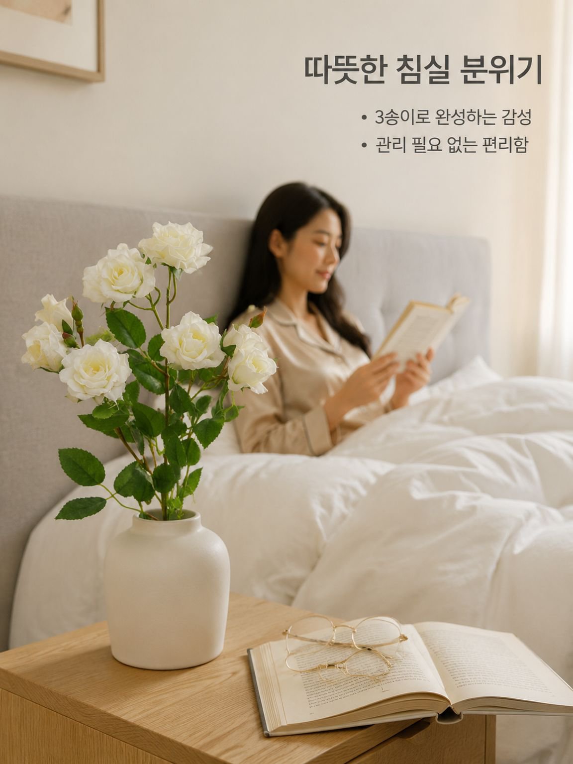 버블 로즈 조화