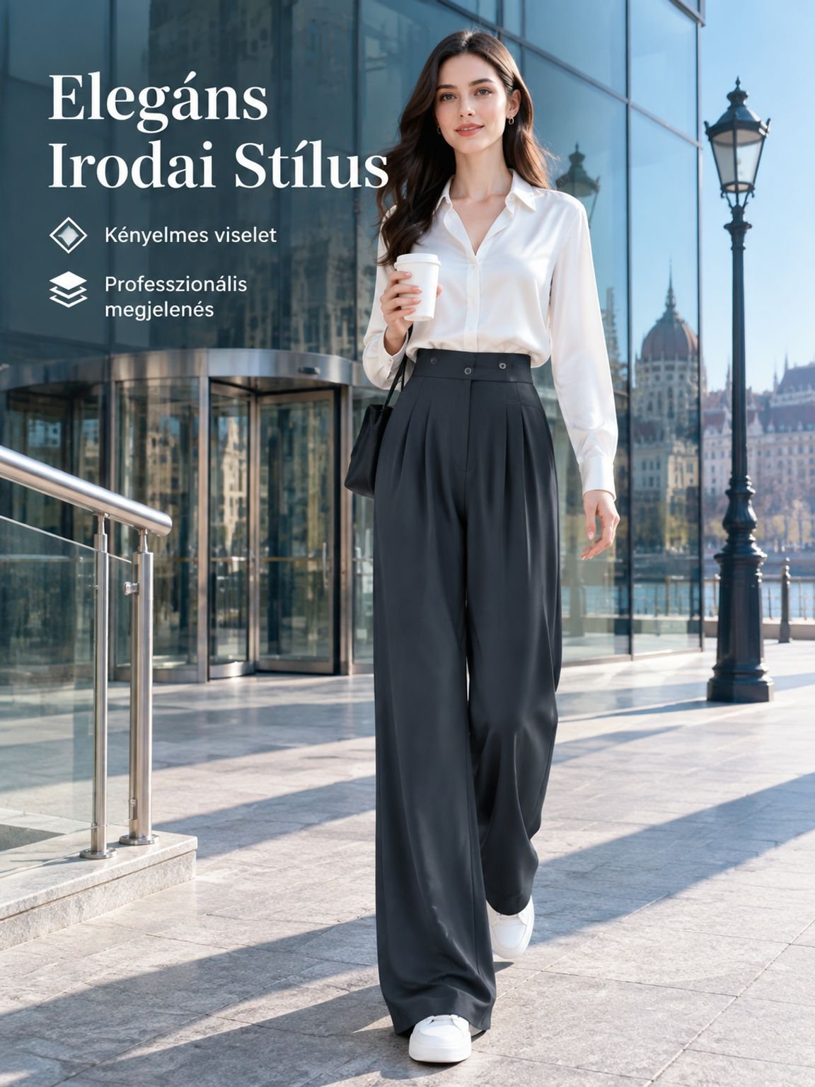 Magas derekú, széles szárú nadrág