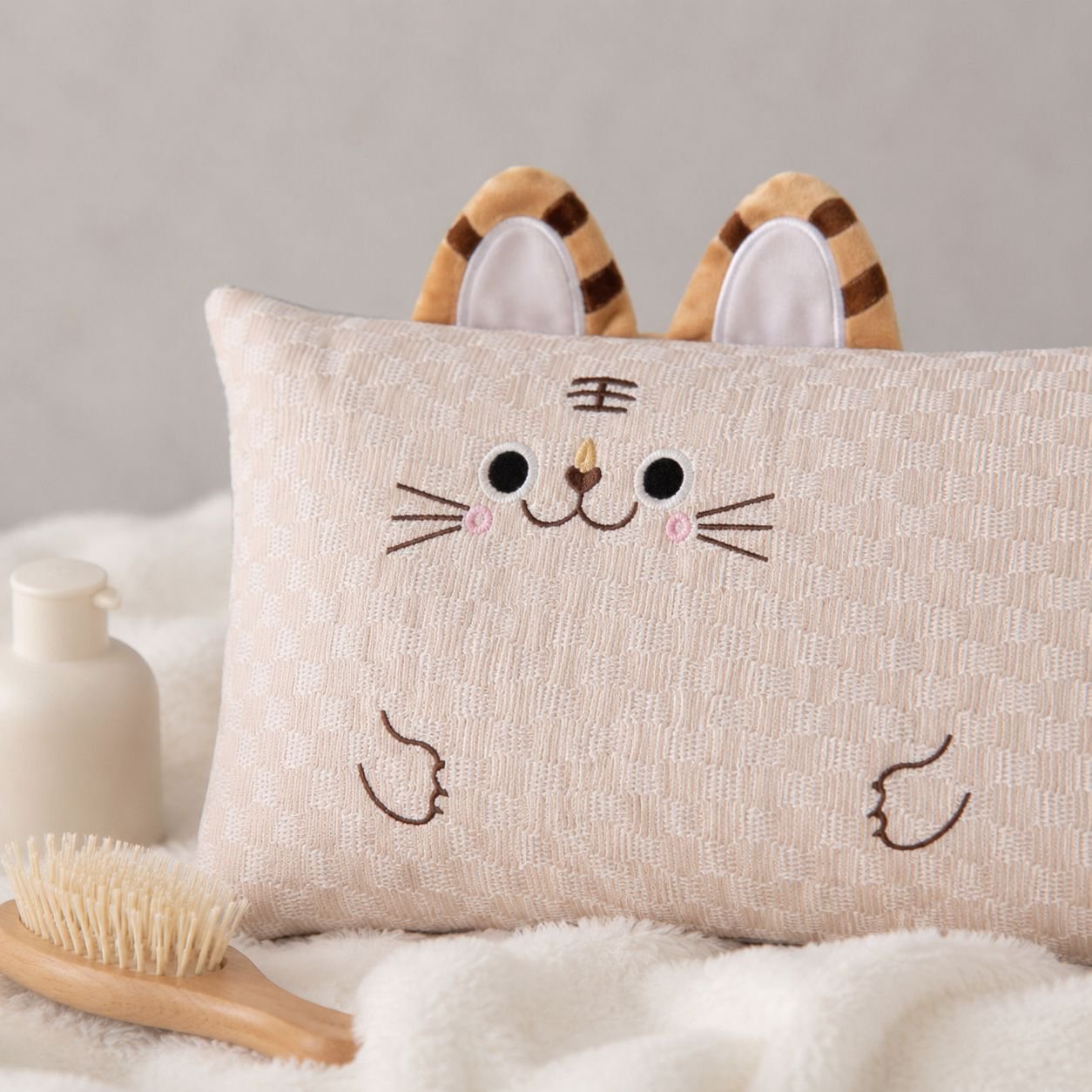 Cute tiger head shaped pillow for toddlers