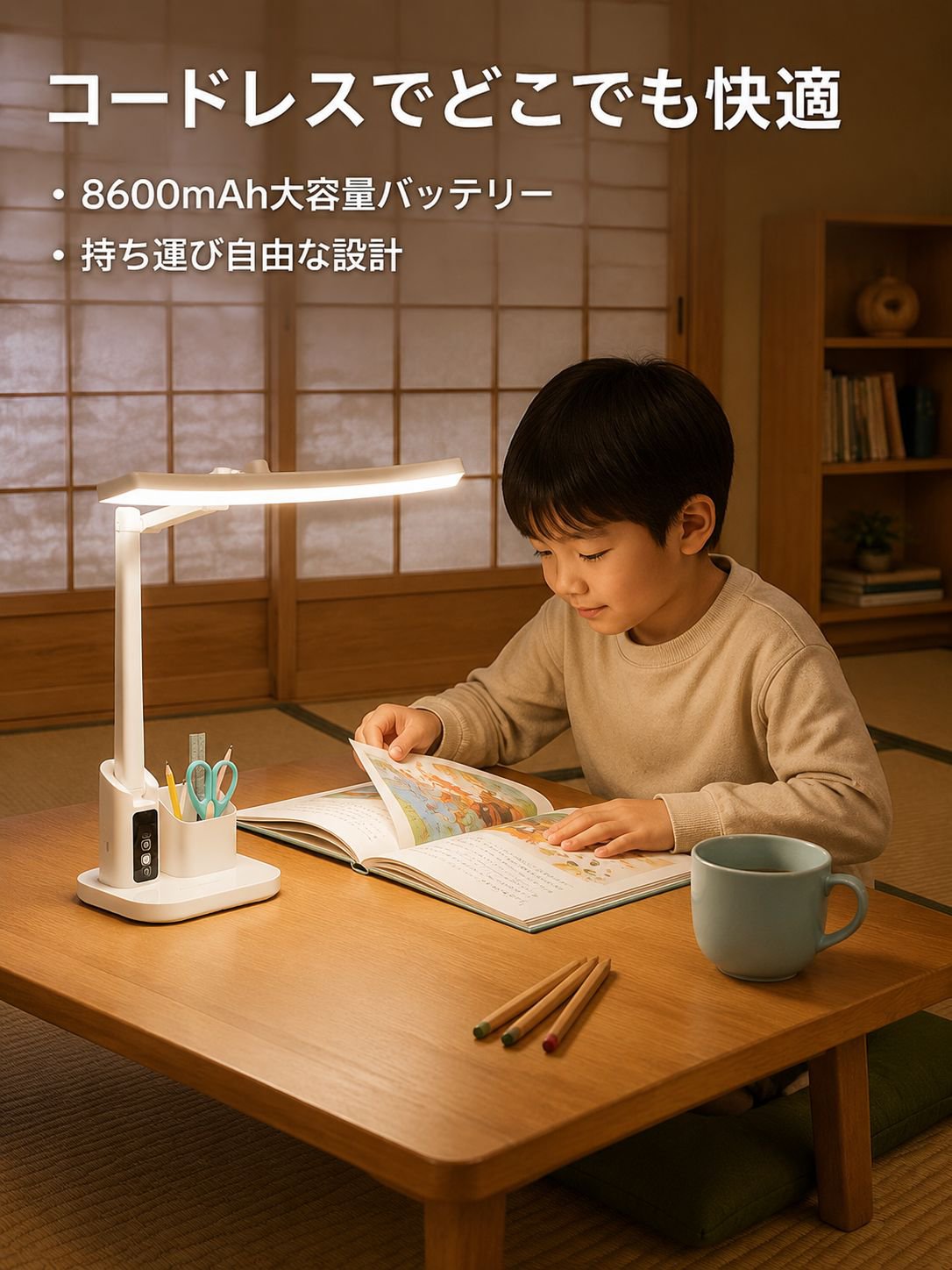 子供用目の保護読書ランプ