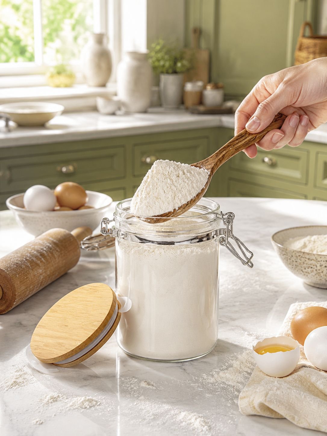 Recipiente de plástico seguro para guardar cereales y legumbres