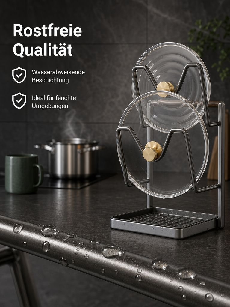 Küchen-Abtropfregal mit Schneidebretthalter