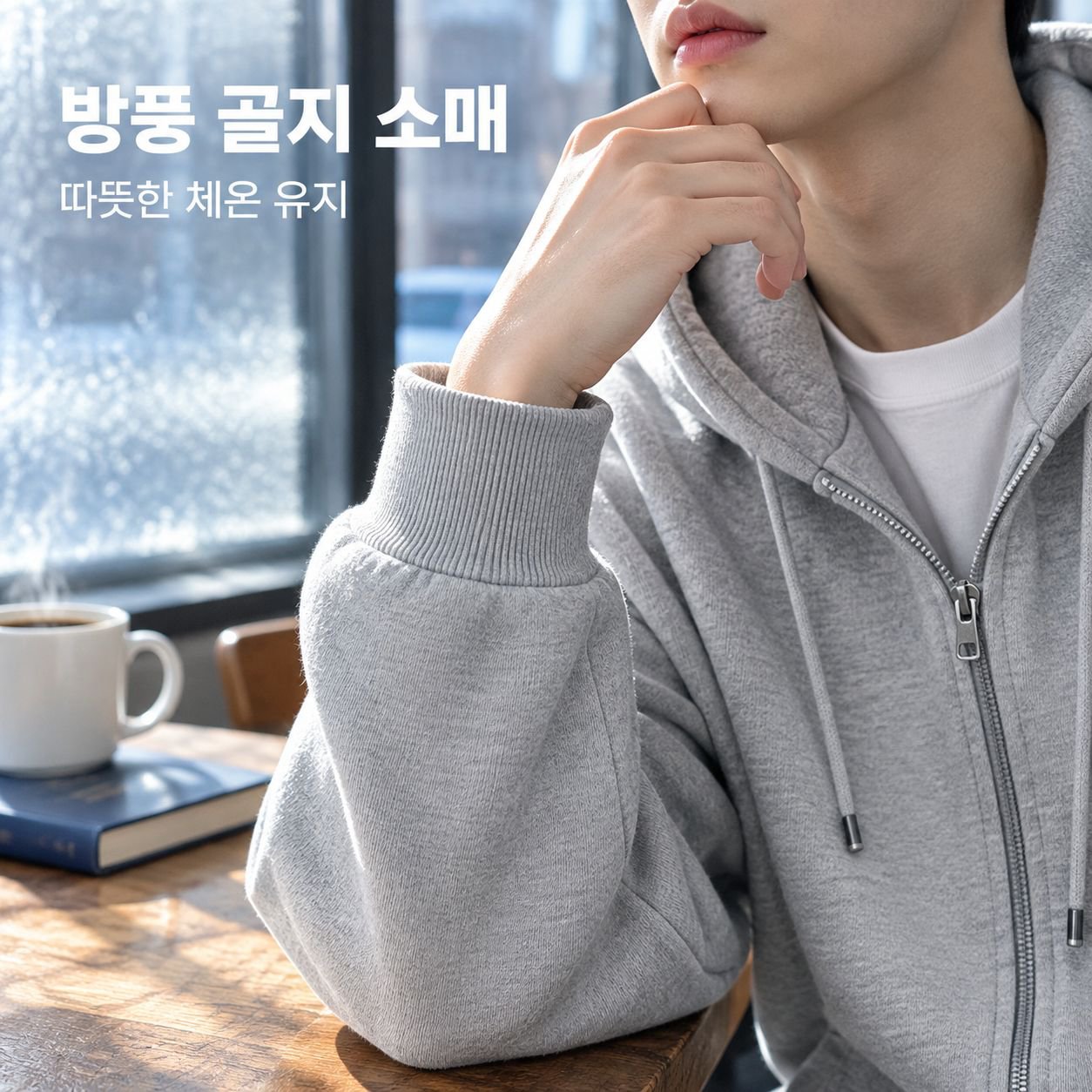 남성용 후드 스웨트셔츠 가디건