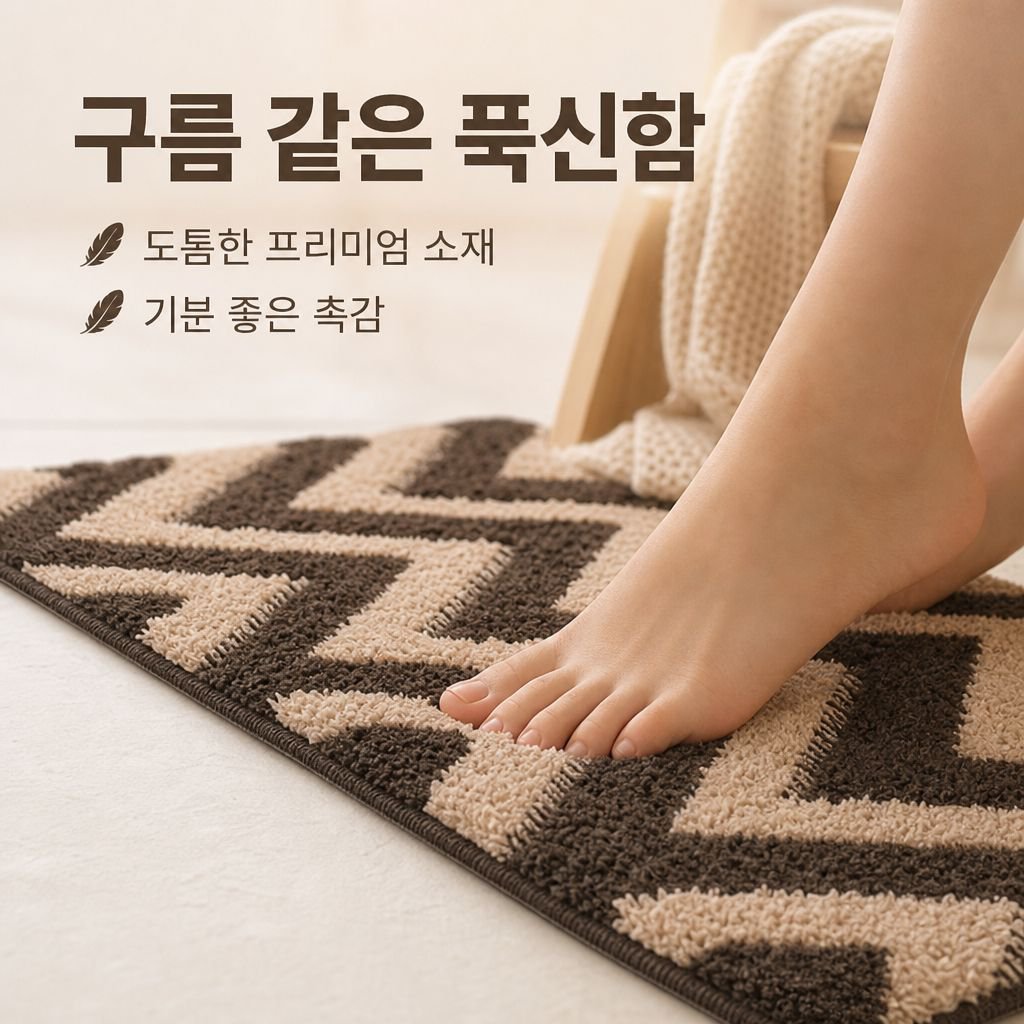 가정용 북유럽풍 미끄럼 방지 흡수 욕실 입구 매트