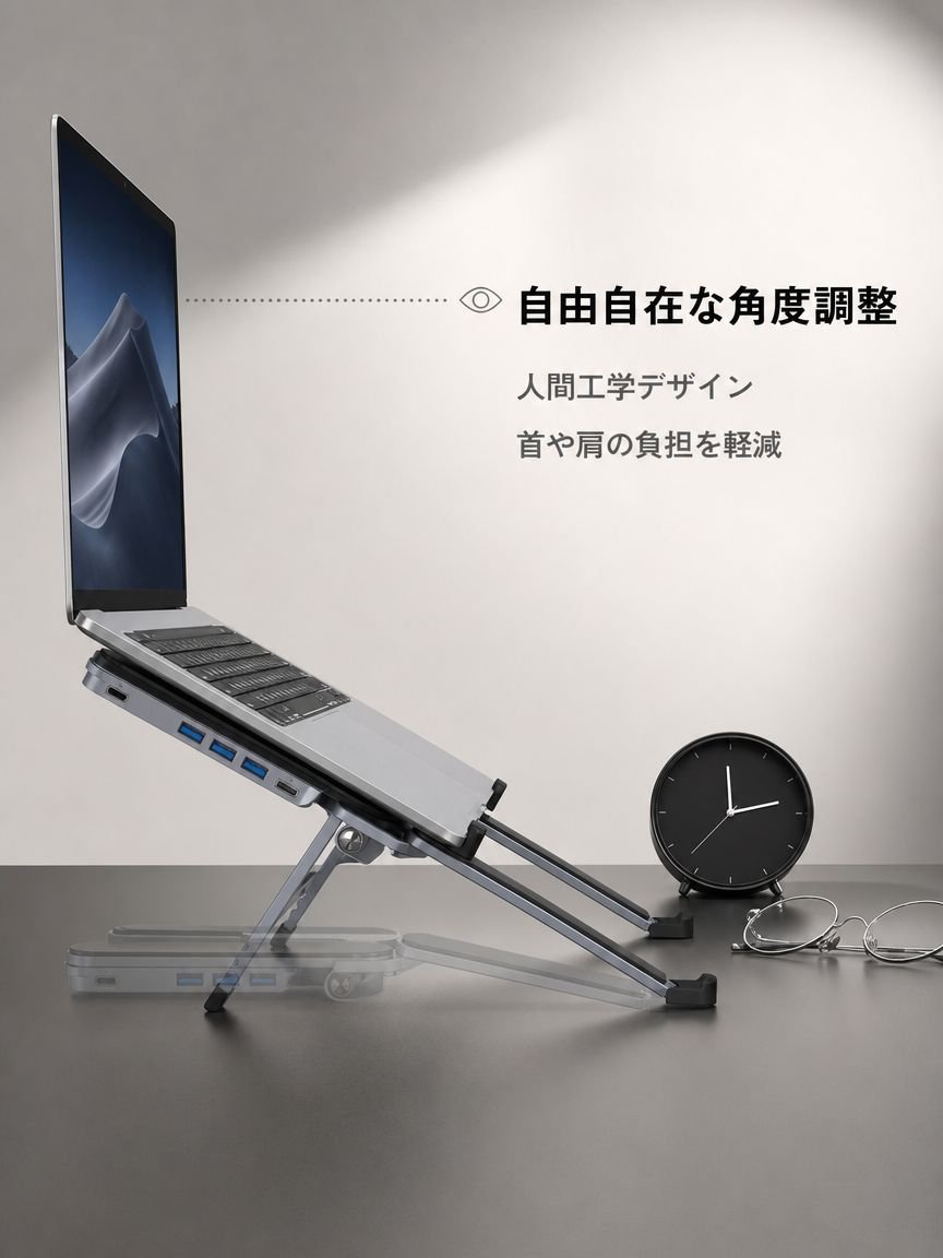 4-in-1多機能コンピュータースタンド