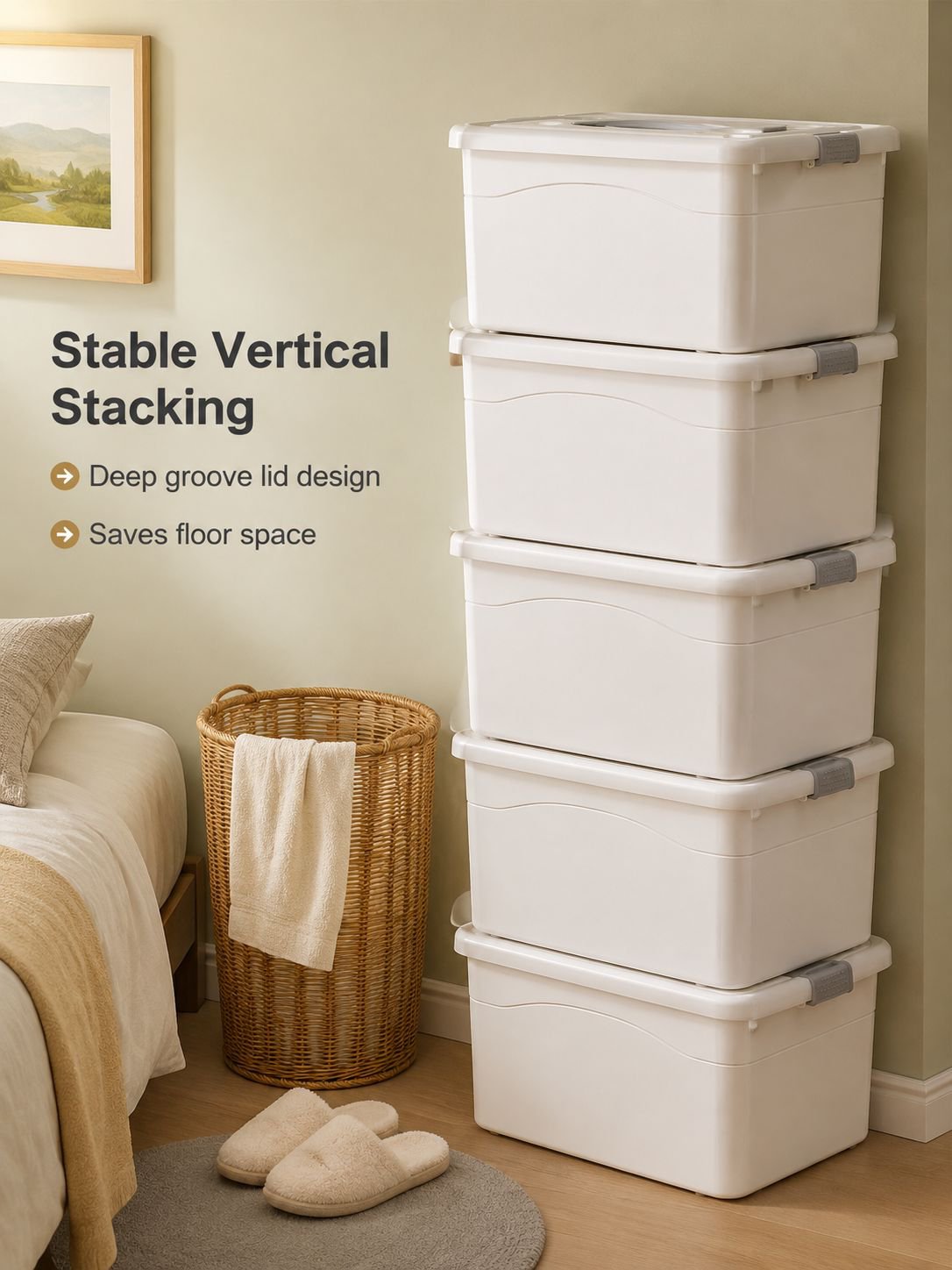 Extra-Large Plastic Storage Box with Wheels