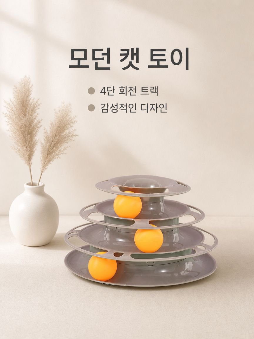 다단식 회전 롤리폴리 고양이 장난감