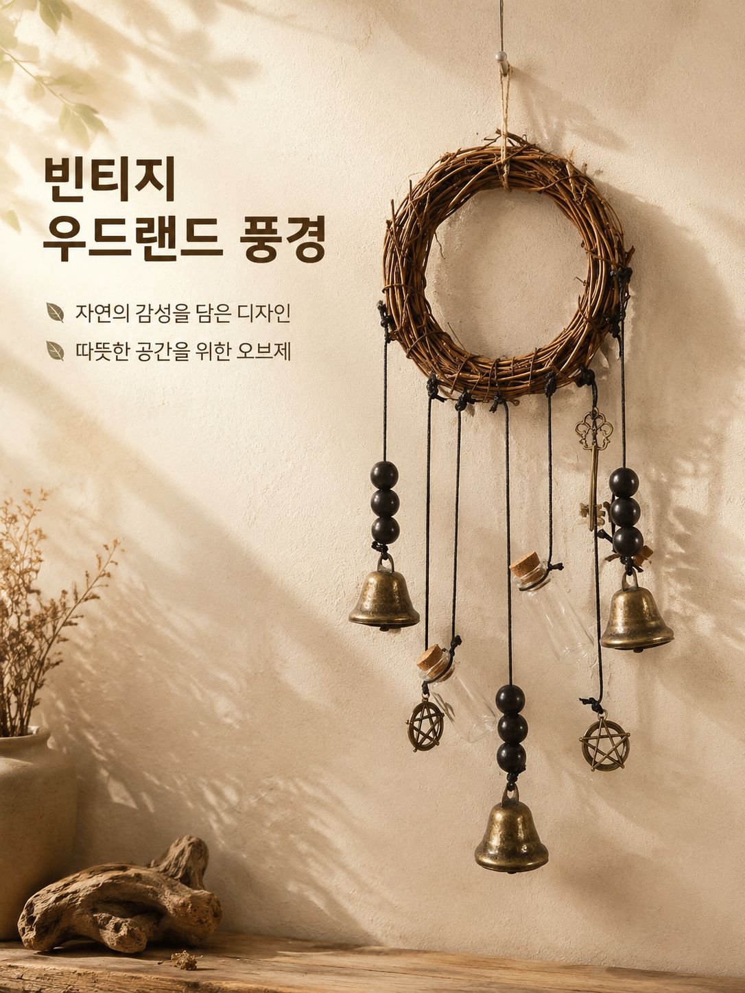 축복을 담은 걸이형 풍경