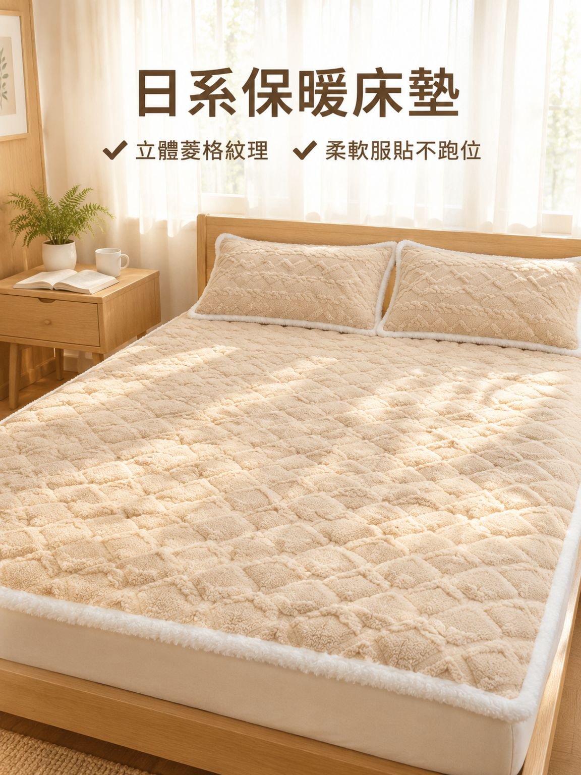 【宿舍/家用】塔芙絨加絨保暖床墊