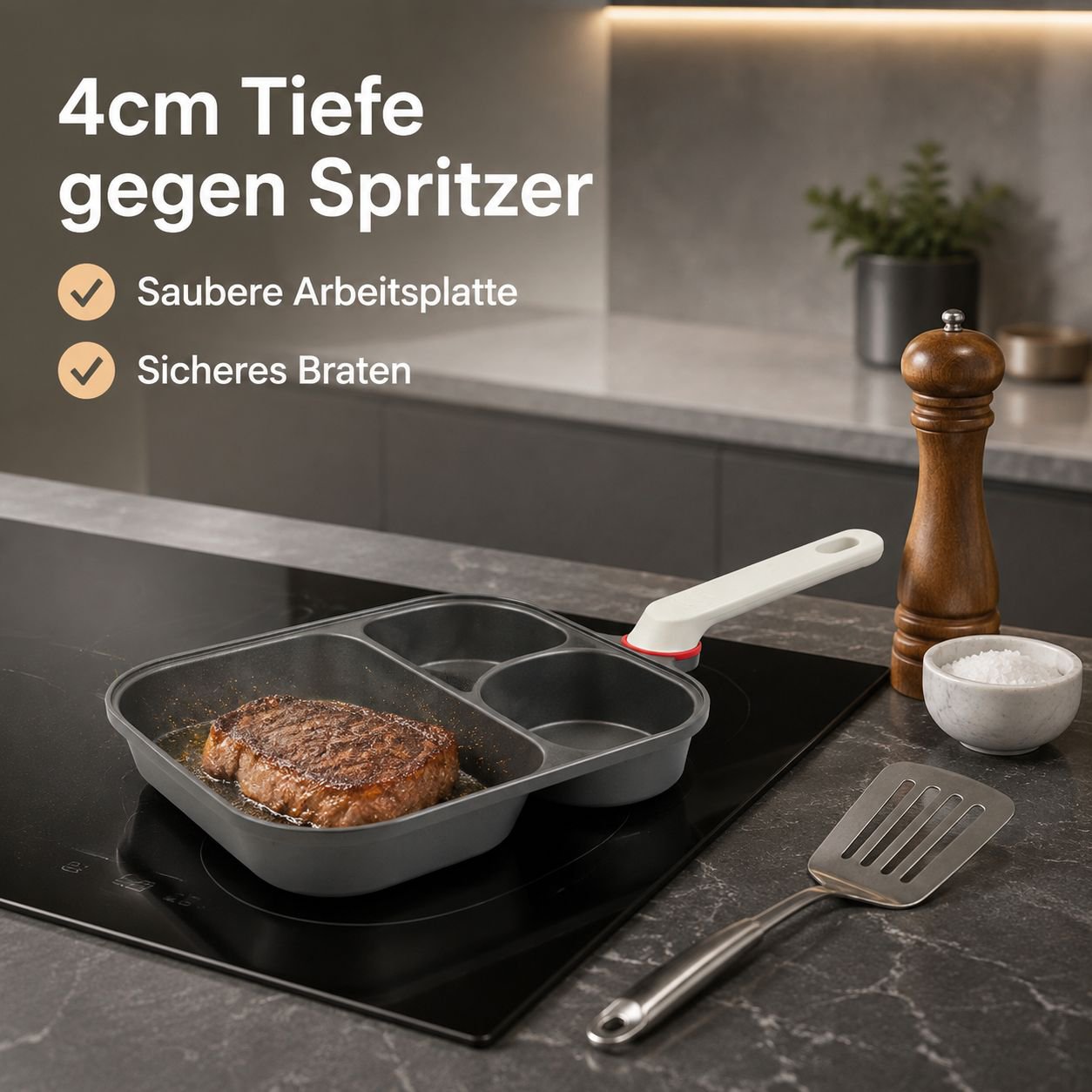 Dreiloch-Bratpfanne für den Hausgebrauch