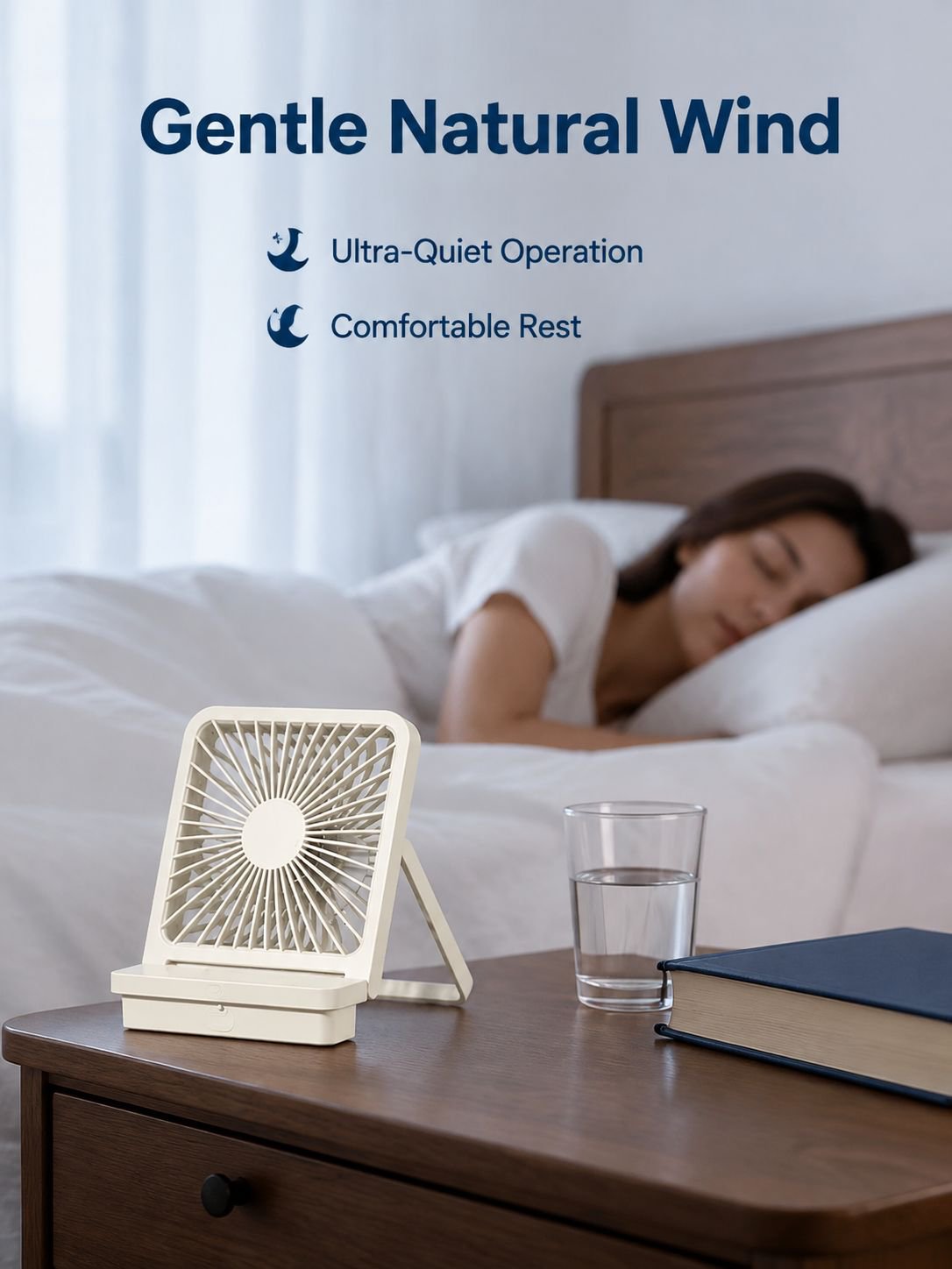 Mini portable desktop fan