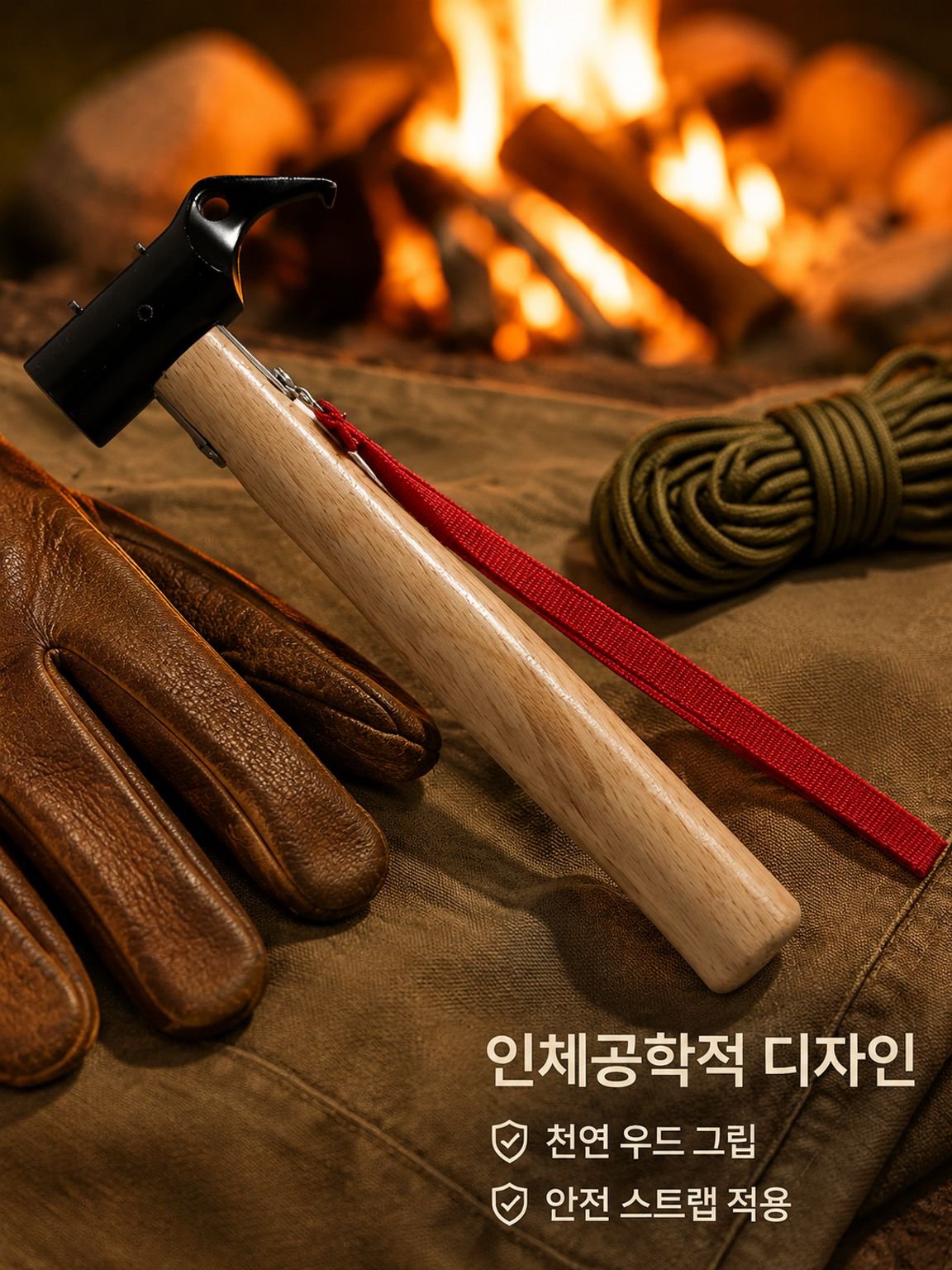 실용적인 원목 손잡이 다용도 망치
