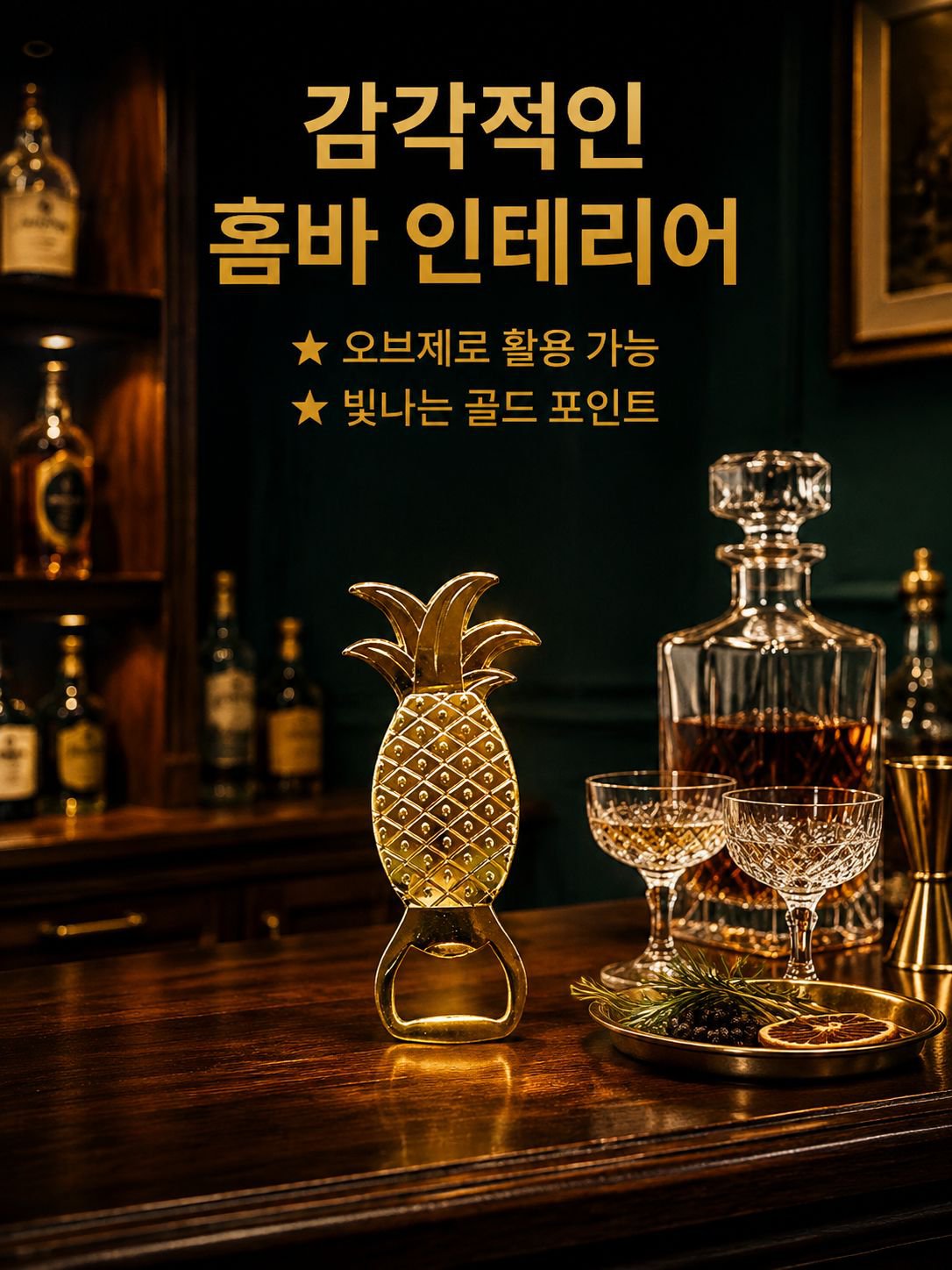 창의적인 파인애플 병따개 메탈 음료 오프너
