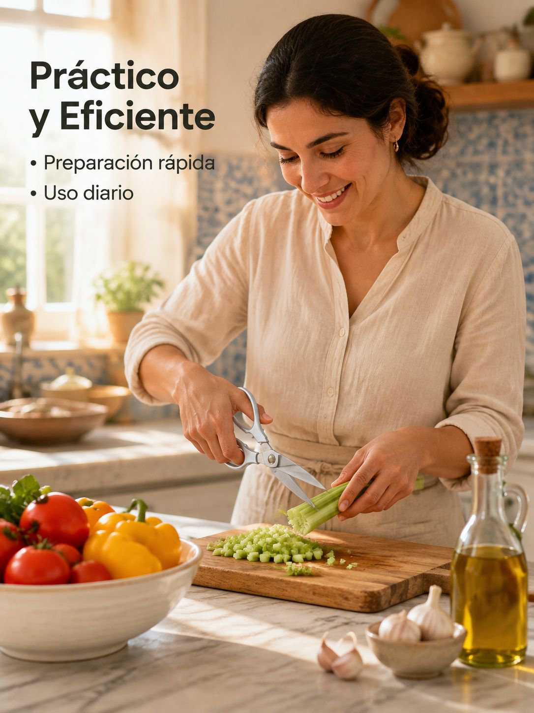 Tijeras de cocina de cabeza grande reforzadas, multifuncionales, para cortar huesos de pollo