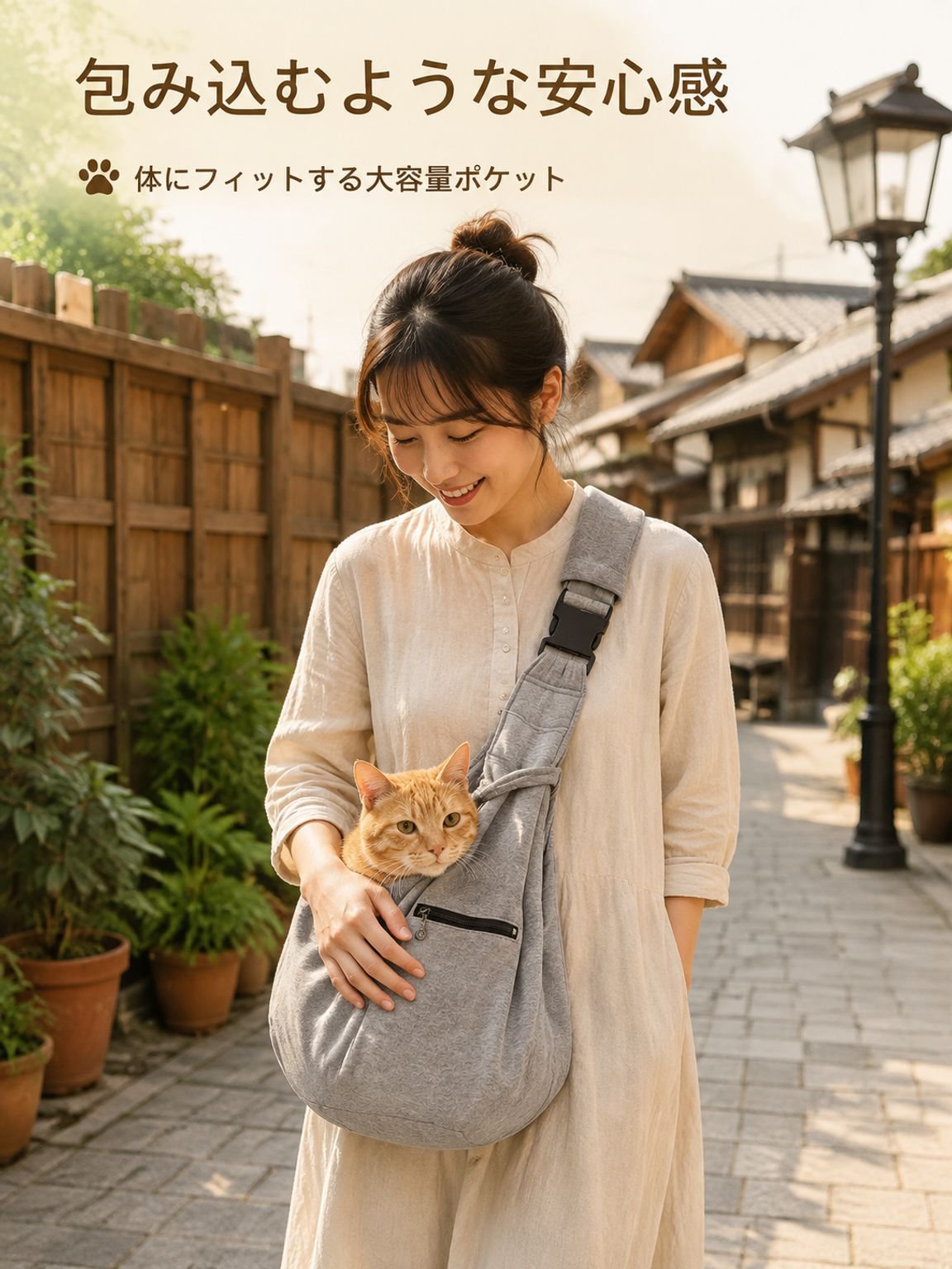 調節可能なペット用クロスボディバッグ