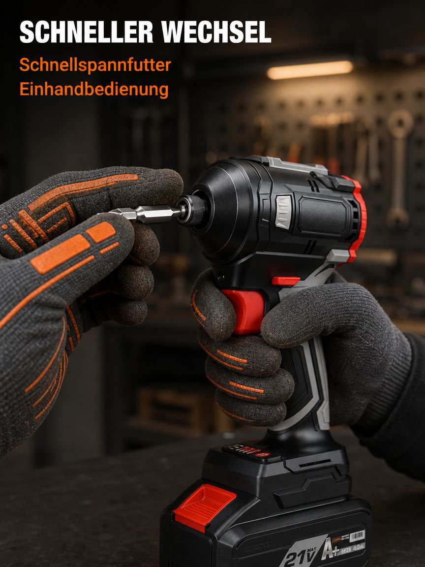 Tragbarer kabelloser Schlagbohrer mit Lithium-Ionen-Akku und elektrischem Schraubendreher