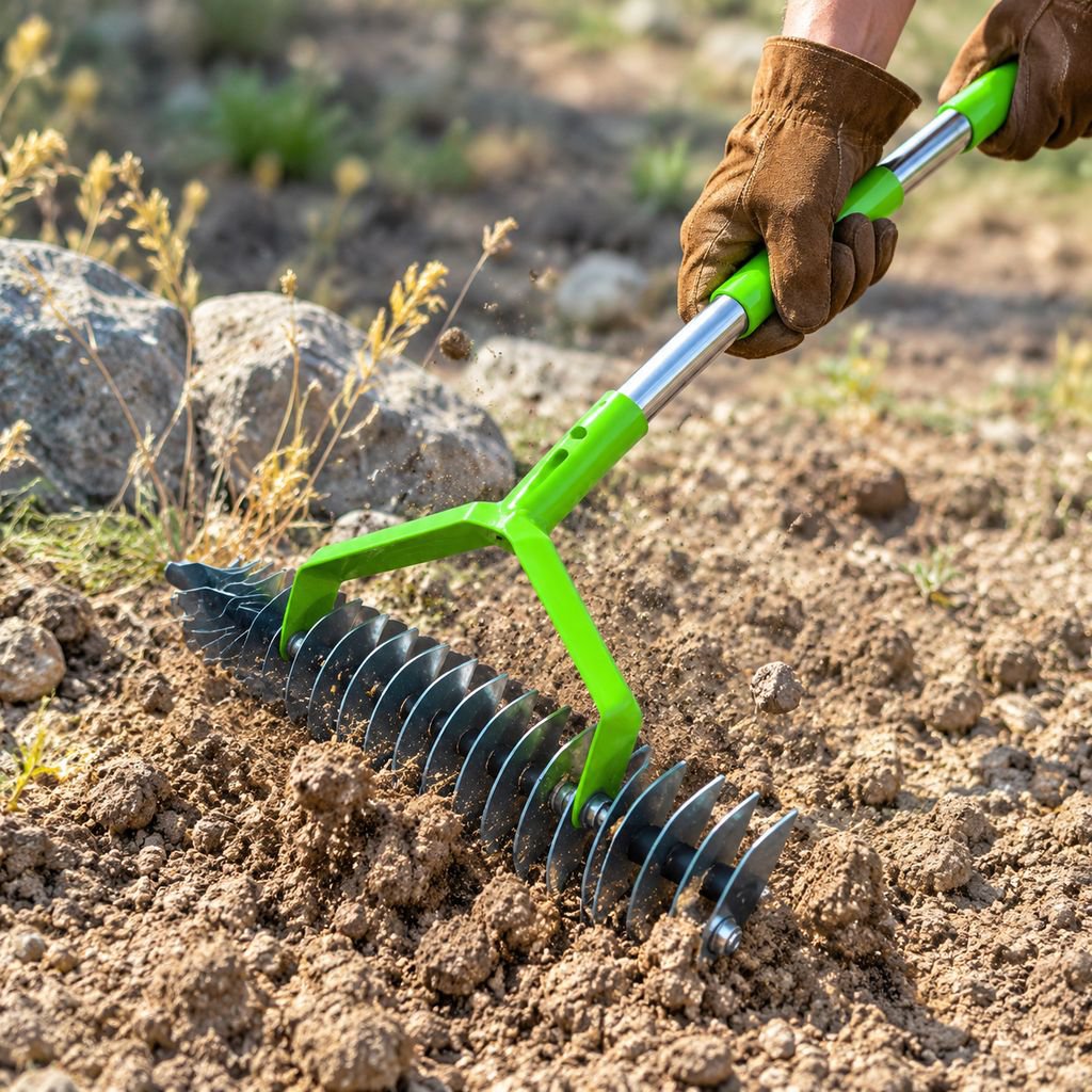 Soil Loosening Manganese Steel Rake - Your Gardening Helper