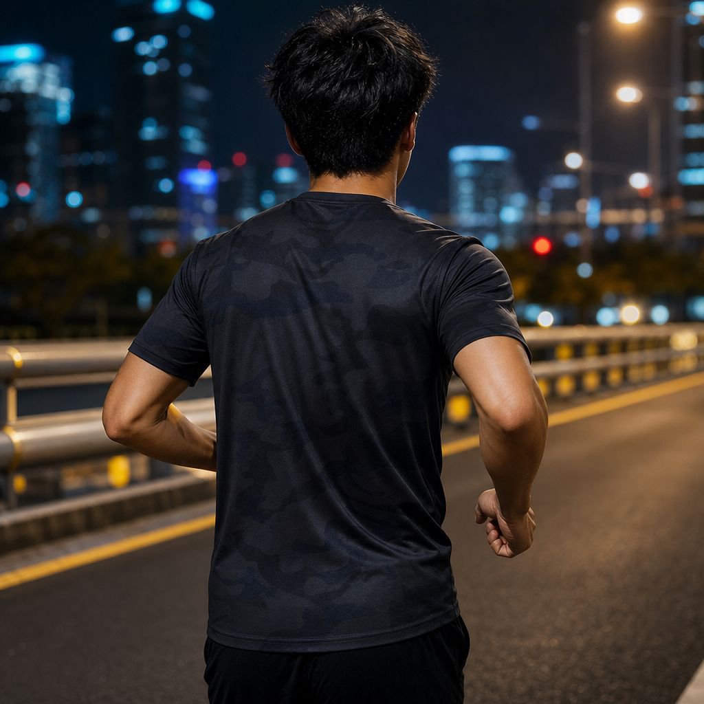 メンズ迷彩スポーツカジュアル半袖Tシャツ