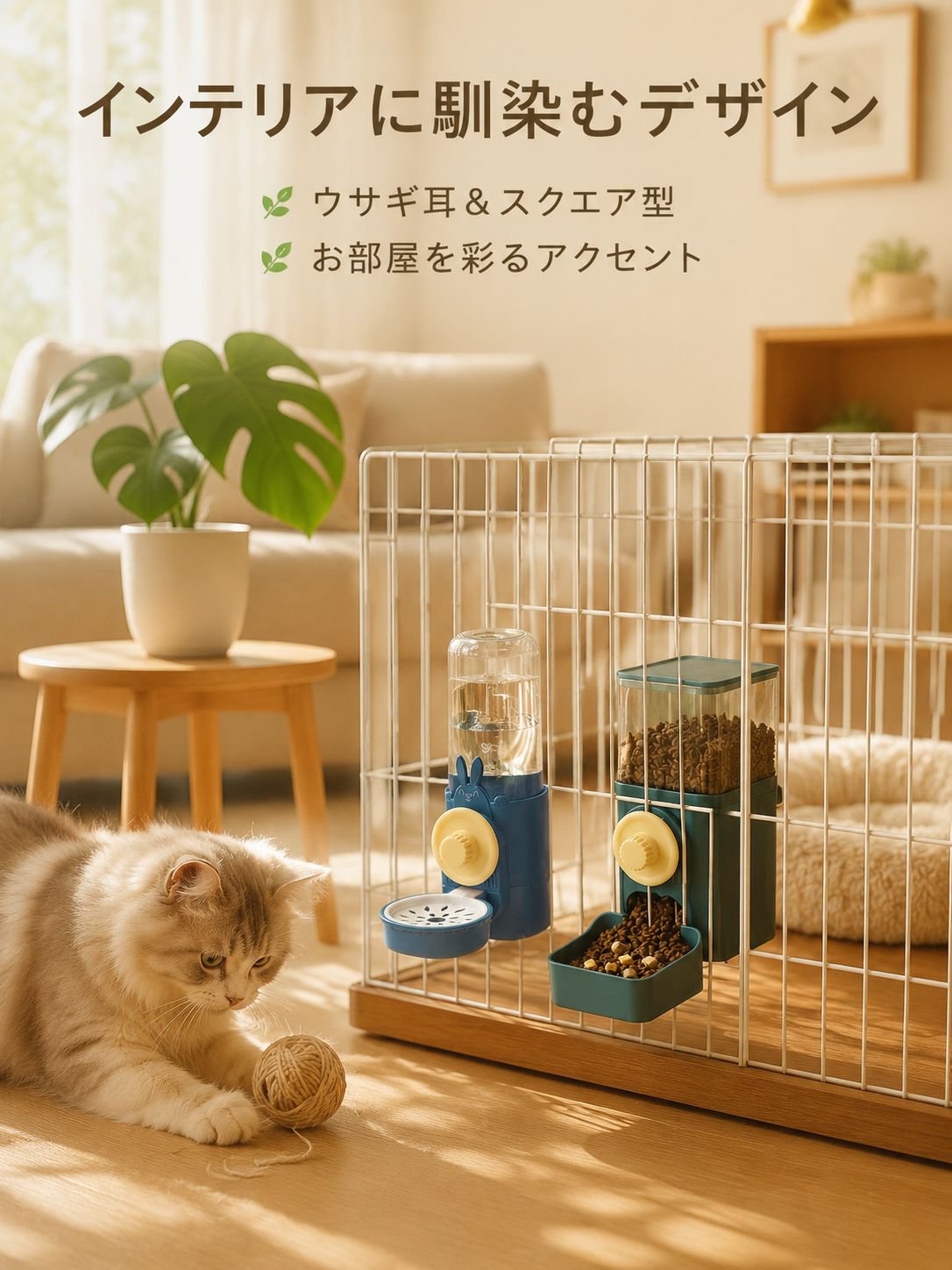 携帯用フック付きペット給水器