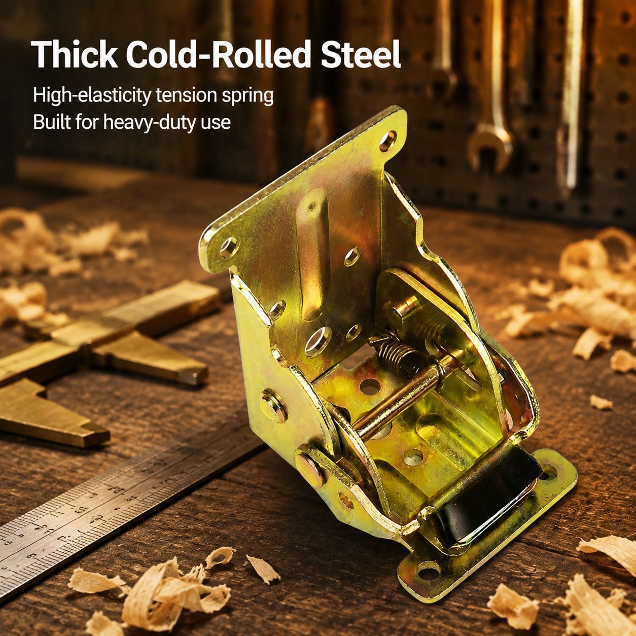 90 Degree Folding Hinges With Locks, Woodworking Furniture Links, 2pcs