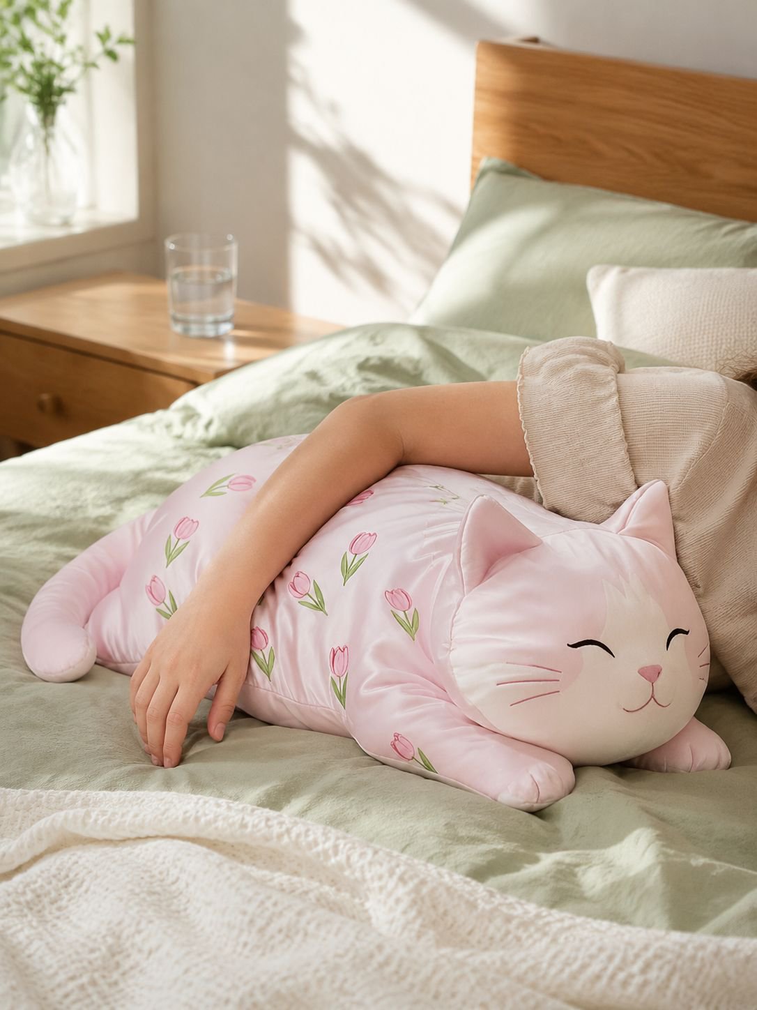 Almohada de peluche con tecnología de seda helada