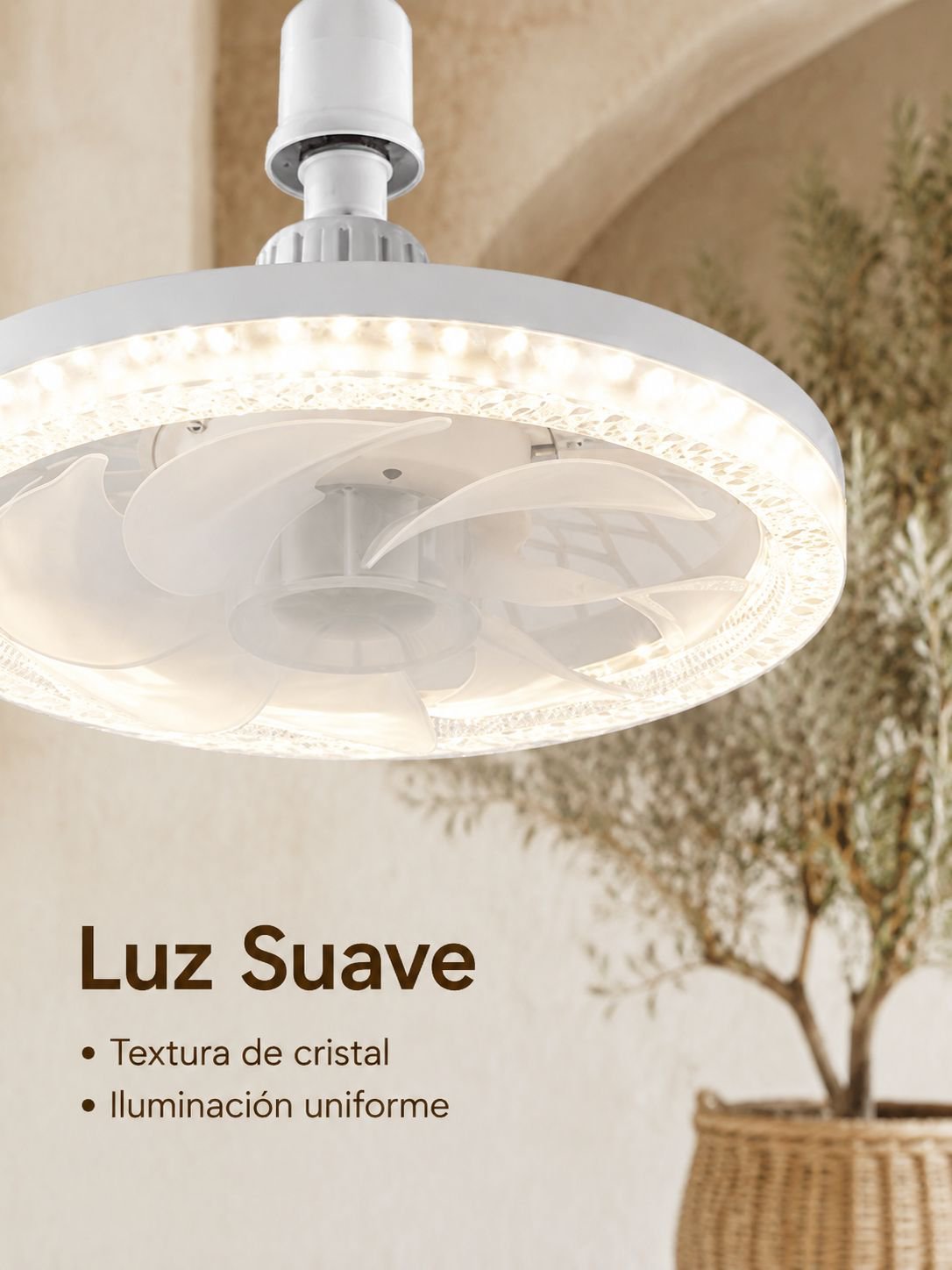 Ventilateur de plafond avec lampe E27