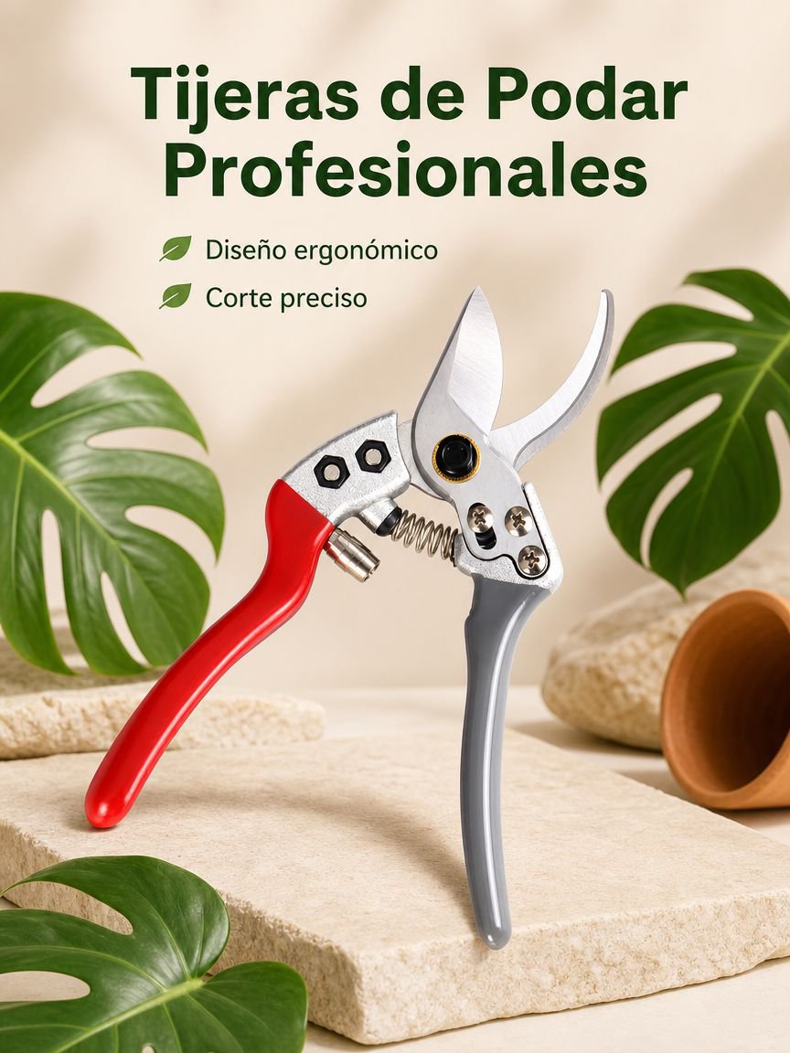 Tijeras multifuncionales de jardinería, ideales para podar ramas en el jardín
