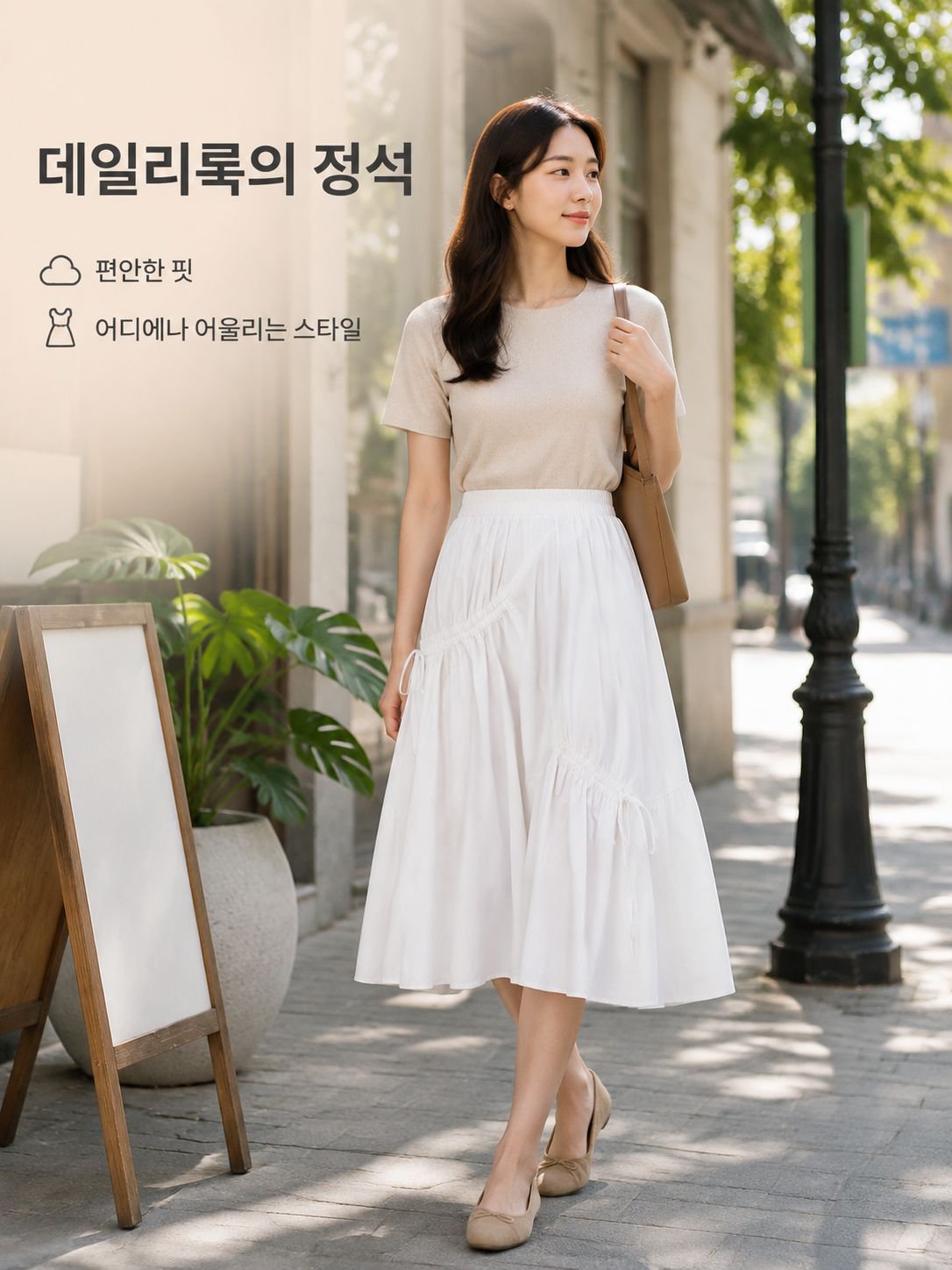 하이웨이스트 언밸런스 밴딩 스커트
