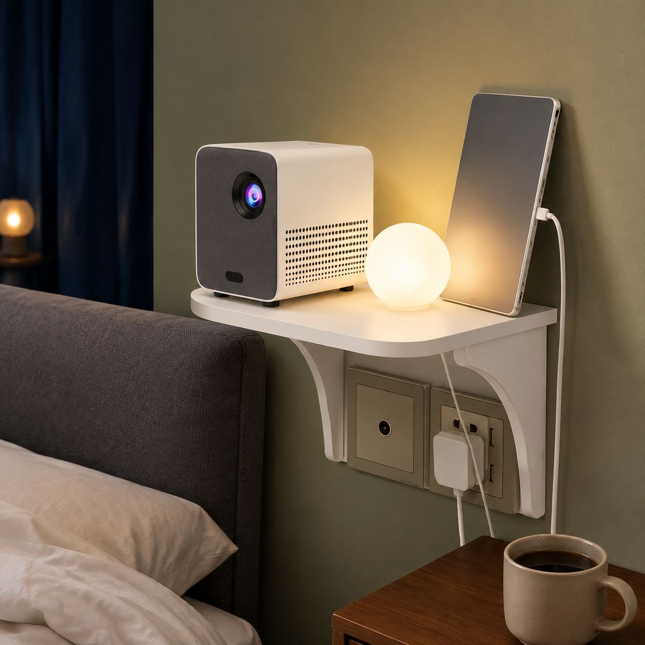Simple installation router and set-top box holder