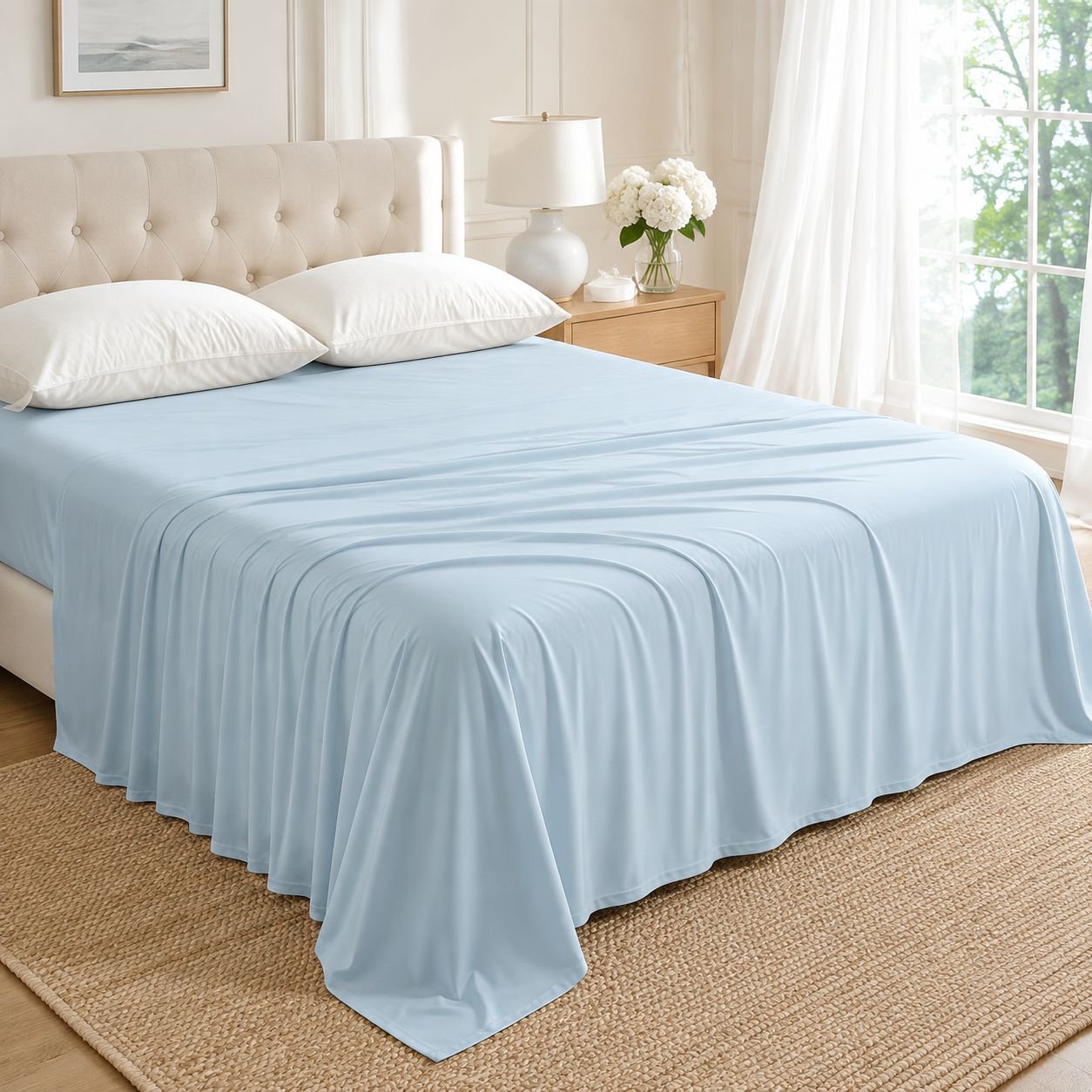 Ice silk cooling blanket, suitable for hot sleepers, and a cool bed cover in summer.