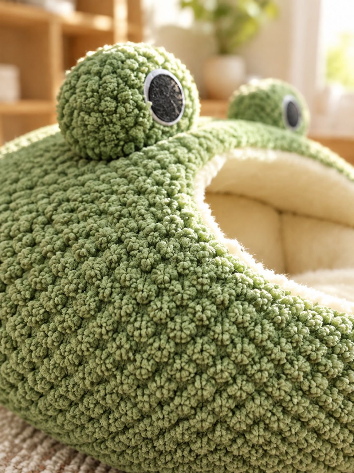 Originelles Hundebett als Frosch für kleine Hunderassen