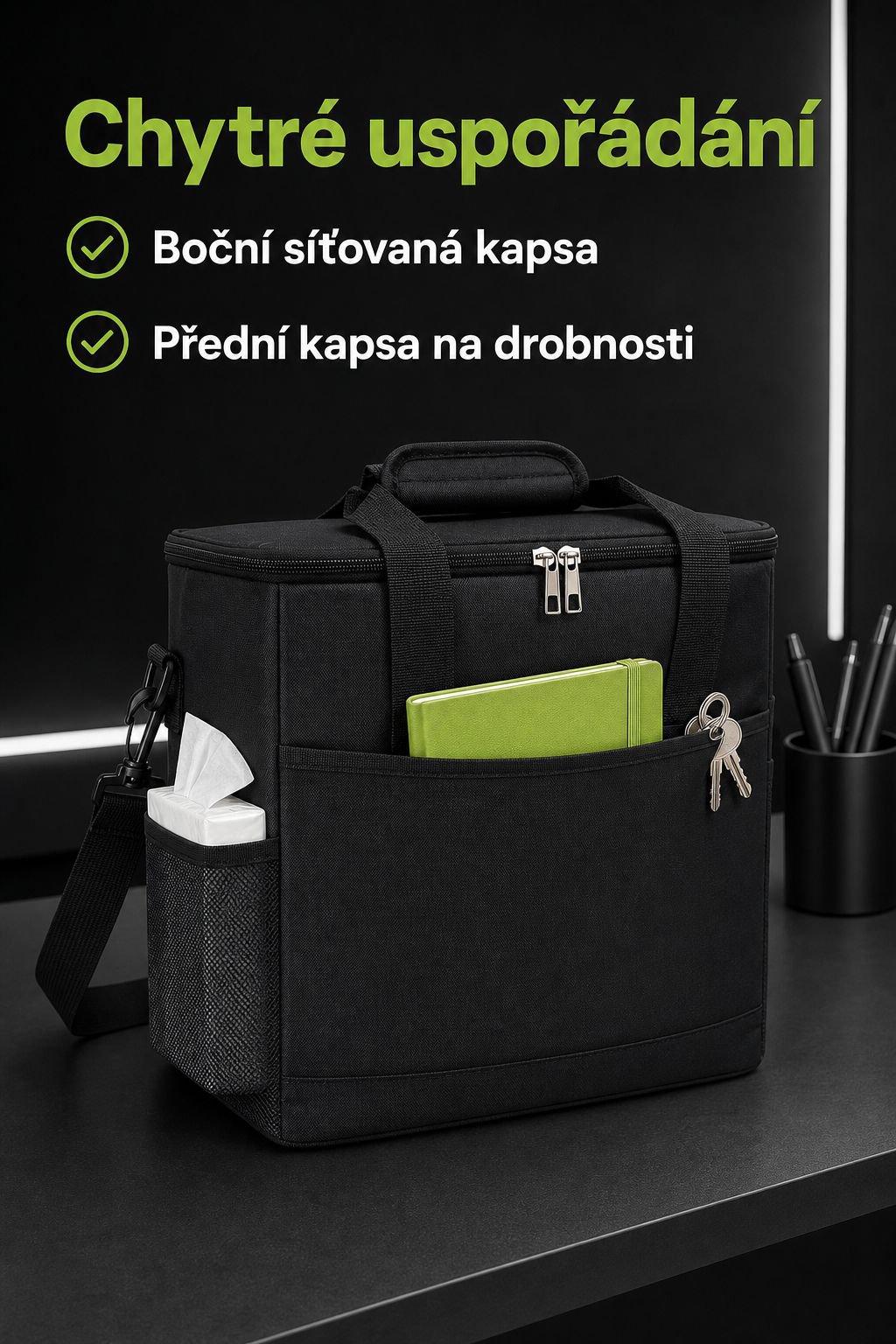Prostorná termo taška na studené i teplé potraviny