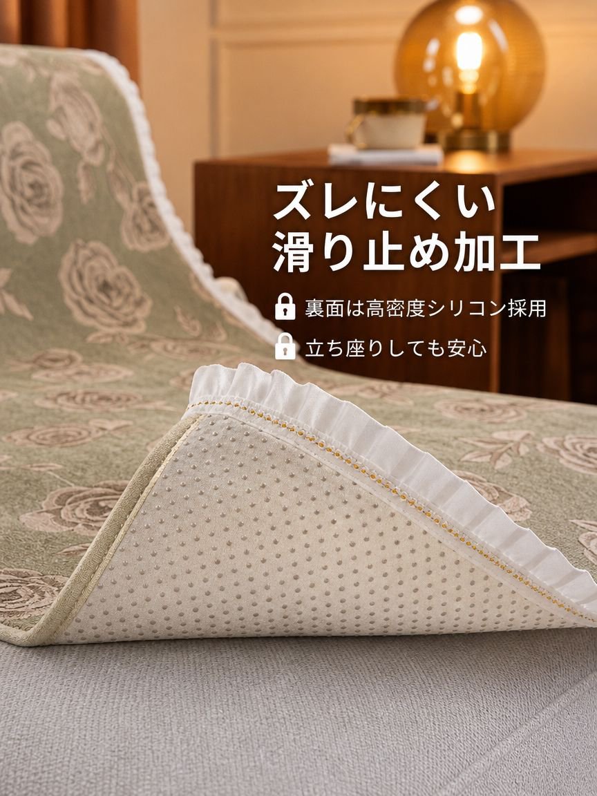 スカート付き滑り止め座布団