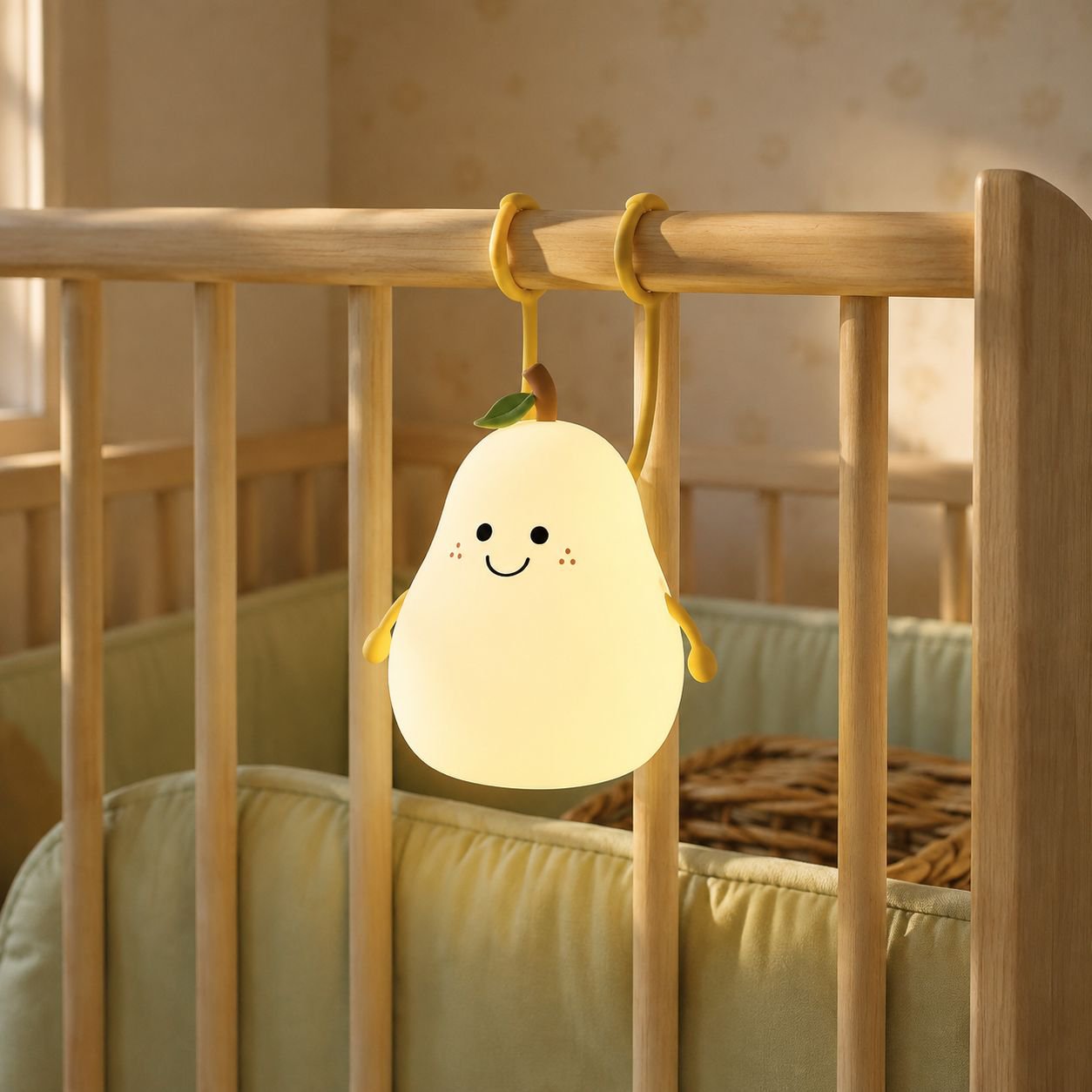 Cute Pear Shape Color-Changing Silicone Night Light USB Charging LED Sleeping Lamp