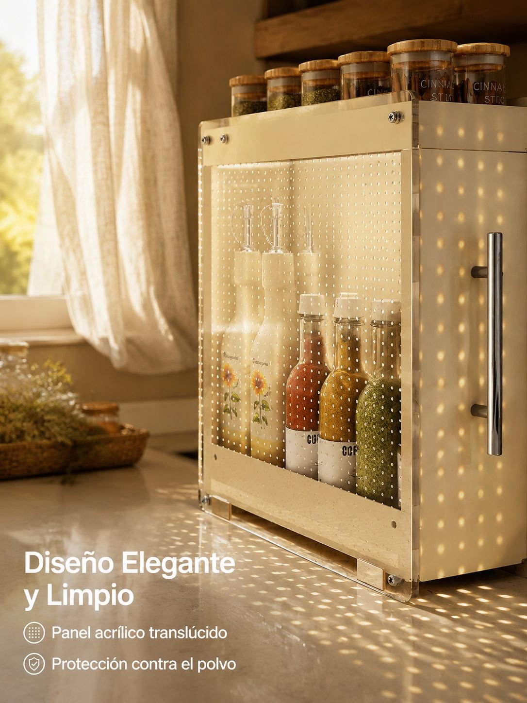 Estante de especias extraíble para cocina, estante de almacenamiento de pared