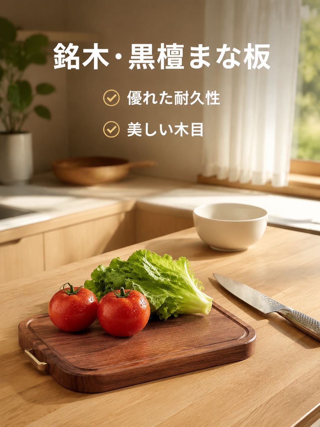 黒檀無垢まな板 防カビ耐久性