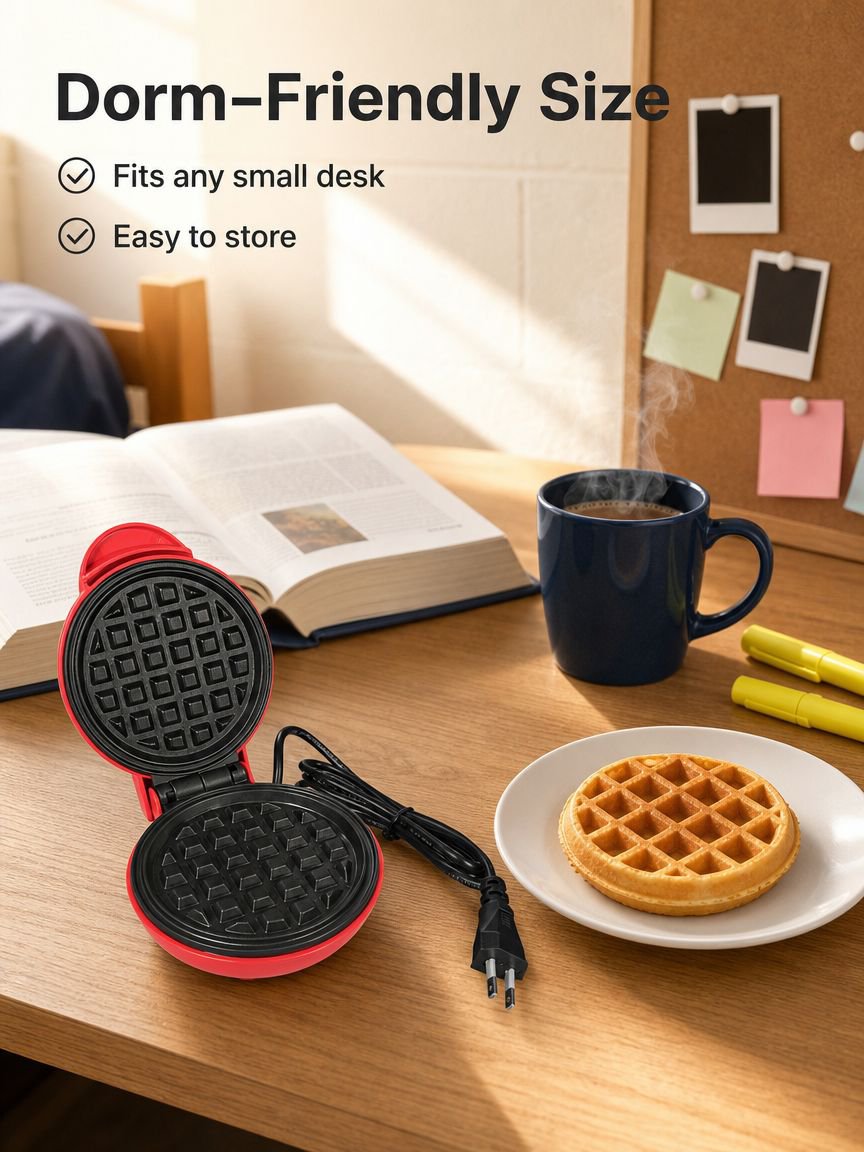 Home Portable Round Mini Waffle Maker