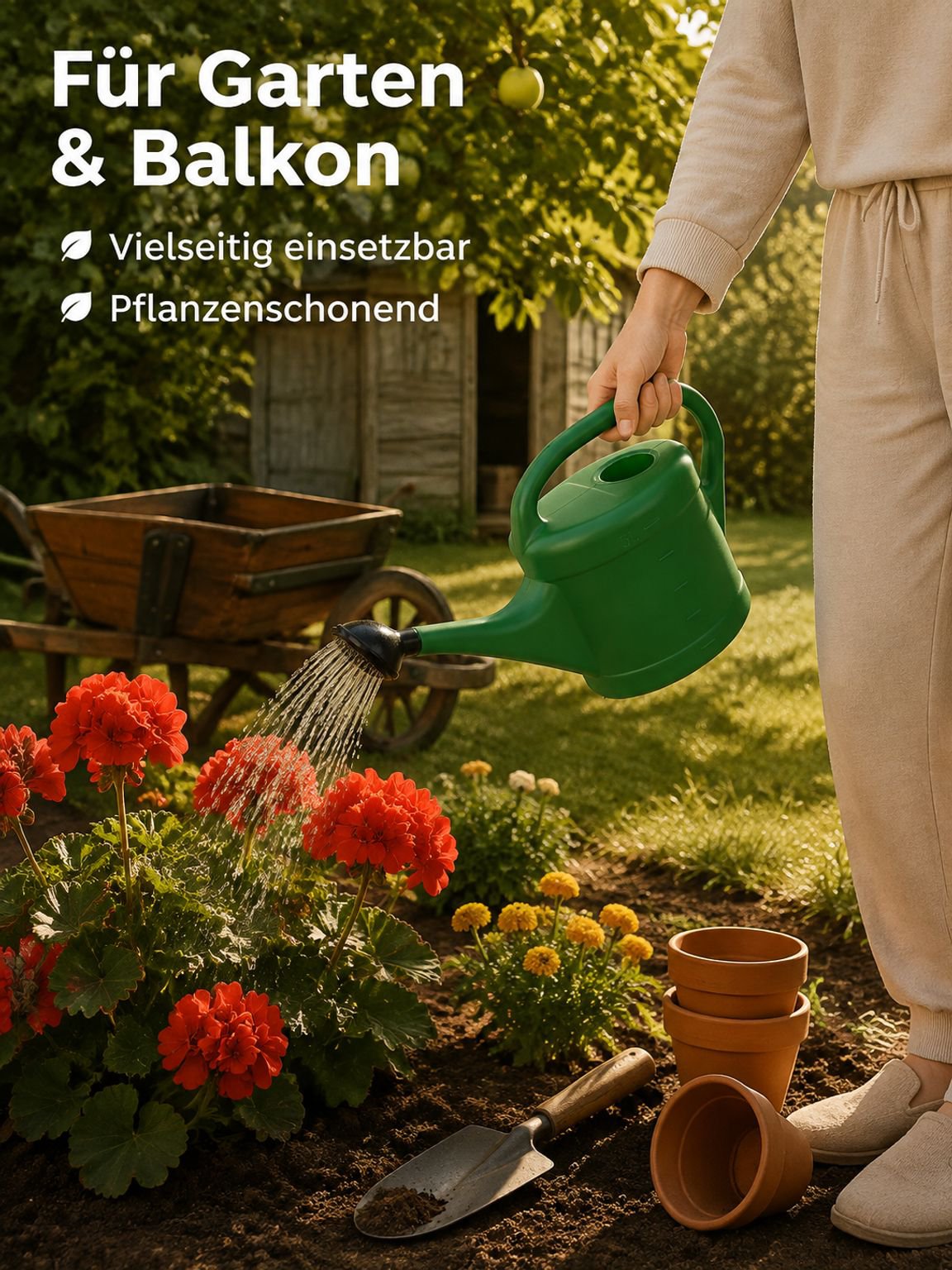 Multifunktionale Garten-Gießkanne, verstärkte Ausführung für den Hausgebrauch